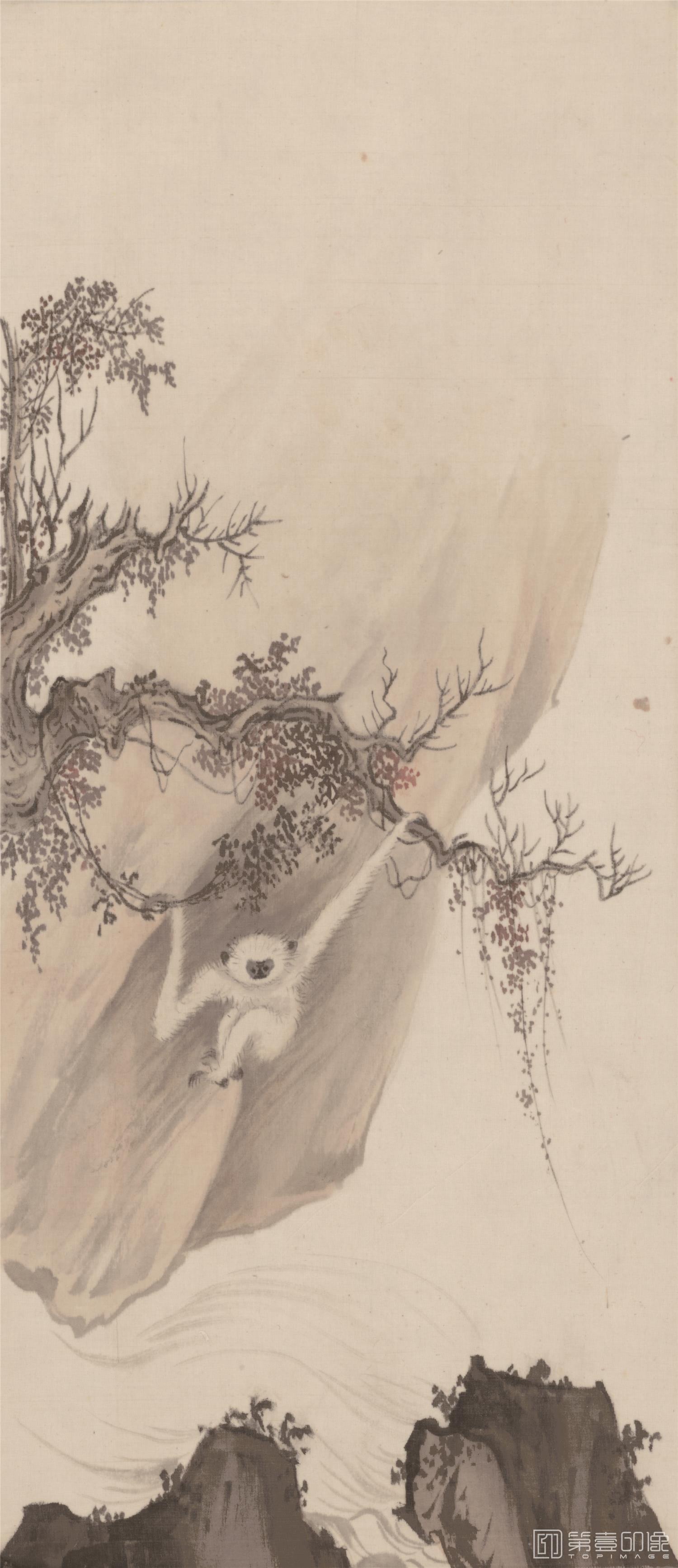 国画-猿-37.5X16cm