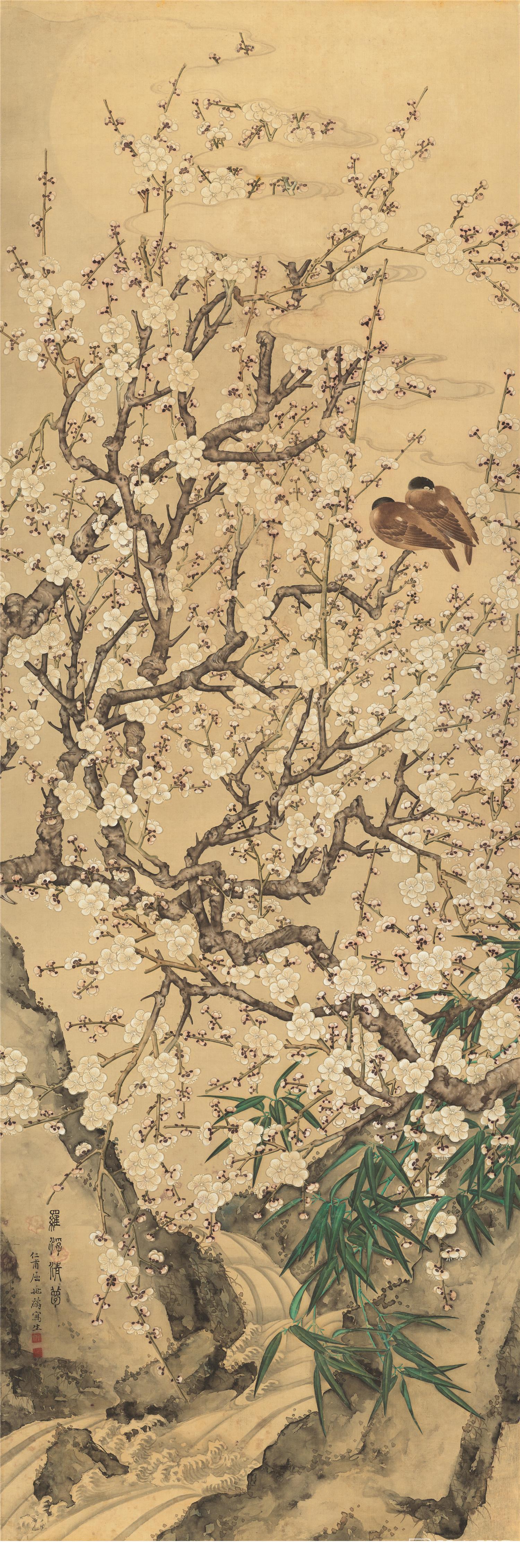 国画-罗浮情梦-38X114cm