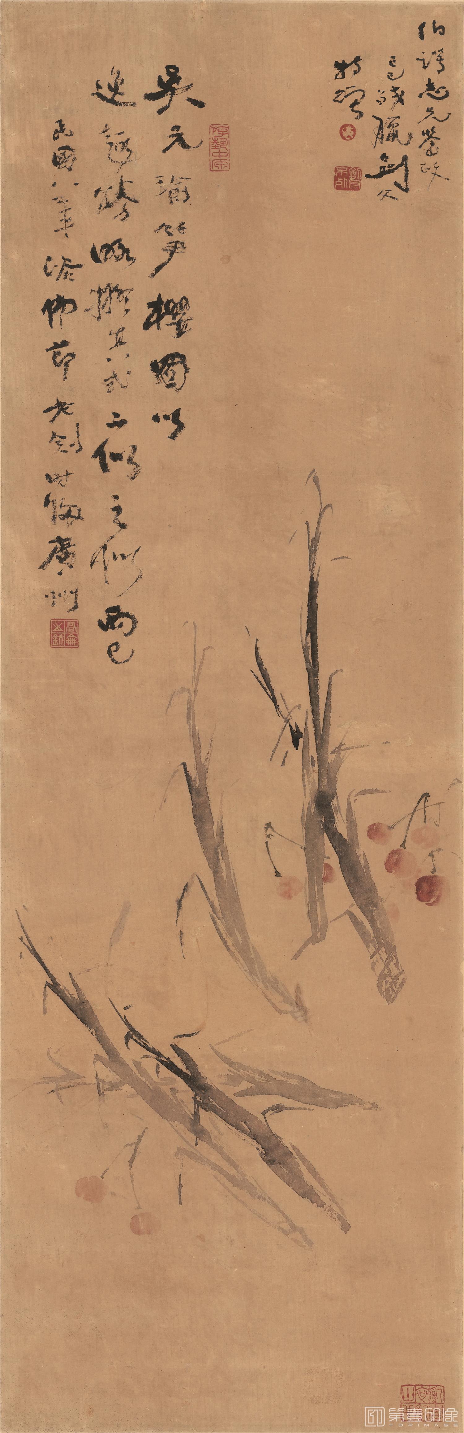国画-笋樱图