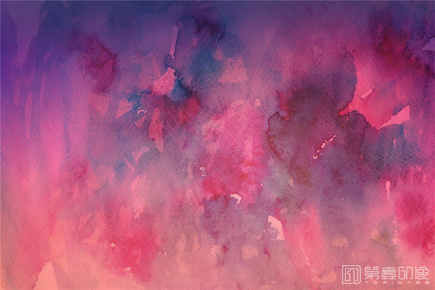 水彩画-唯美水彩溶图-29