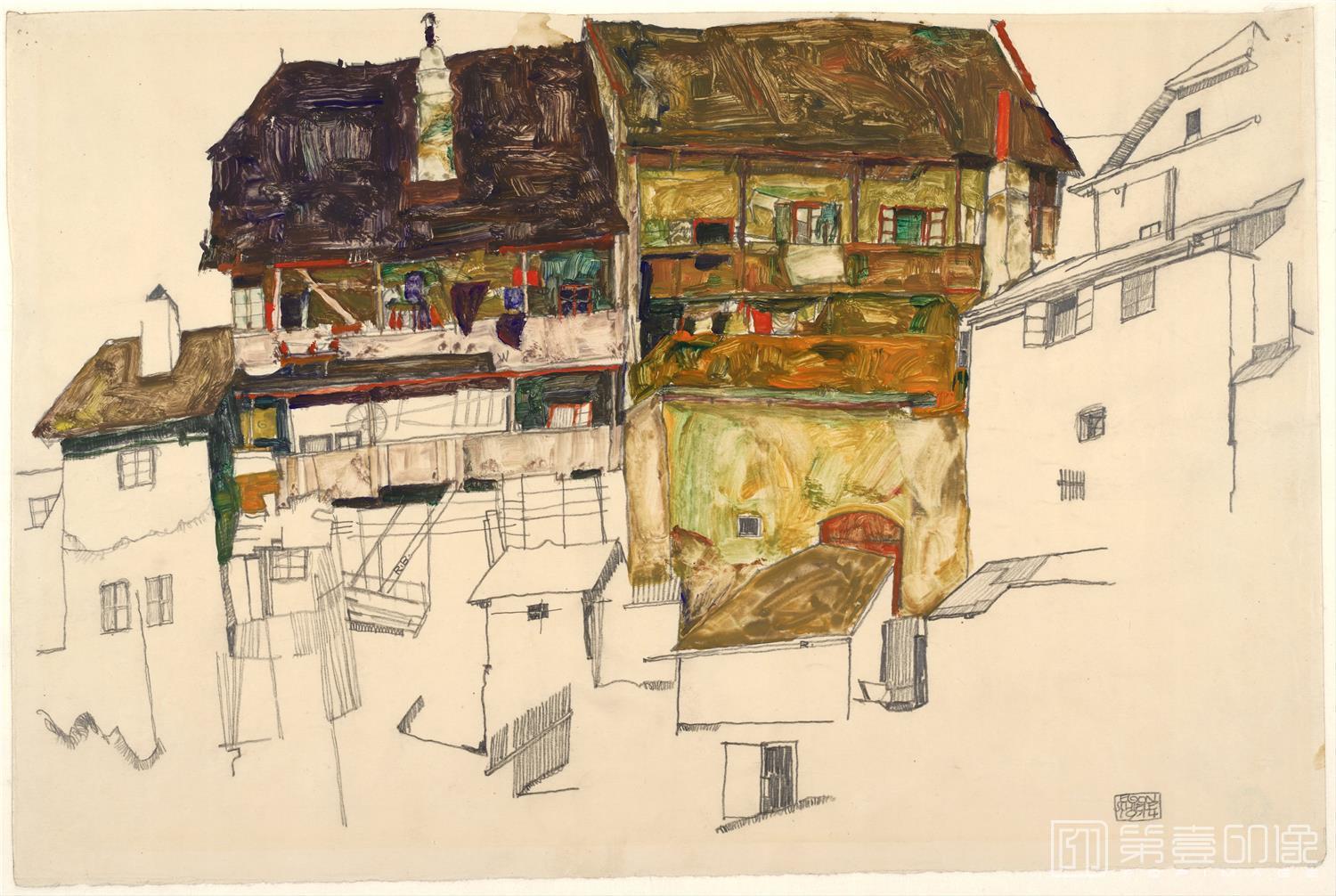 水彩画-奥地利维也纳阿尔贝蒂娜美术馆精品藏画高清图集-047