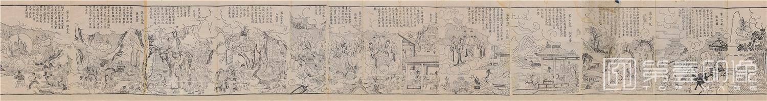 国画-金阙玄元太上老君八十一化图卷纸本-分段-05