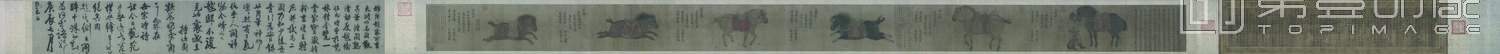 国画-昭陵六骏图-27.4x444.2cm
