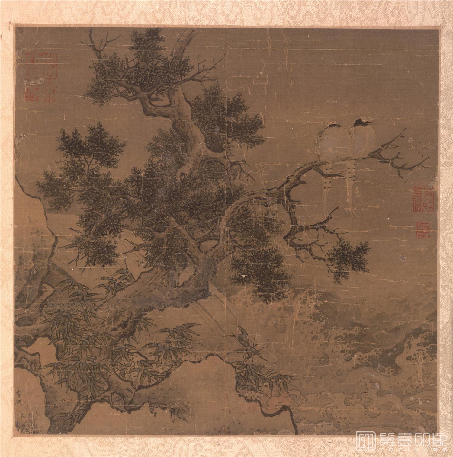 国画-宿禽急湍图轴绢本248×261cm