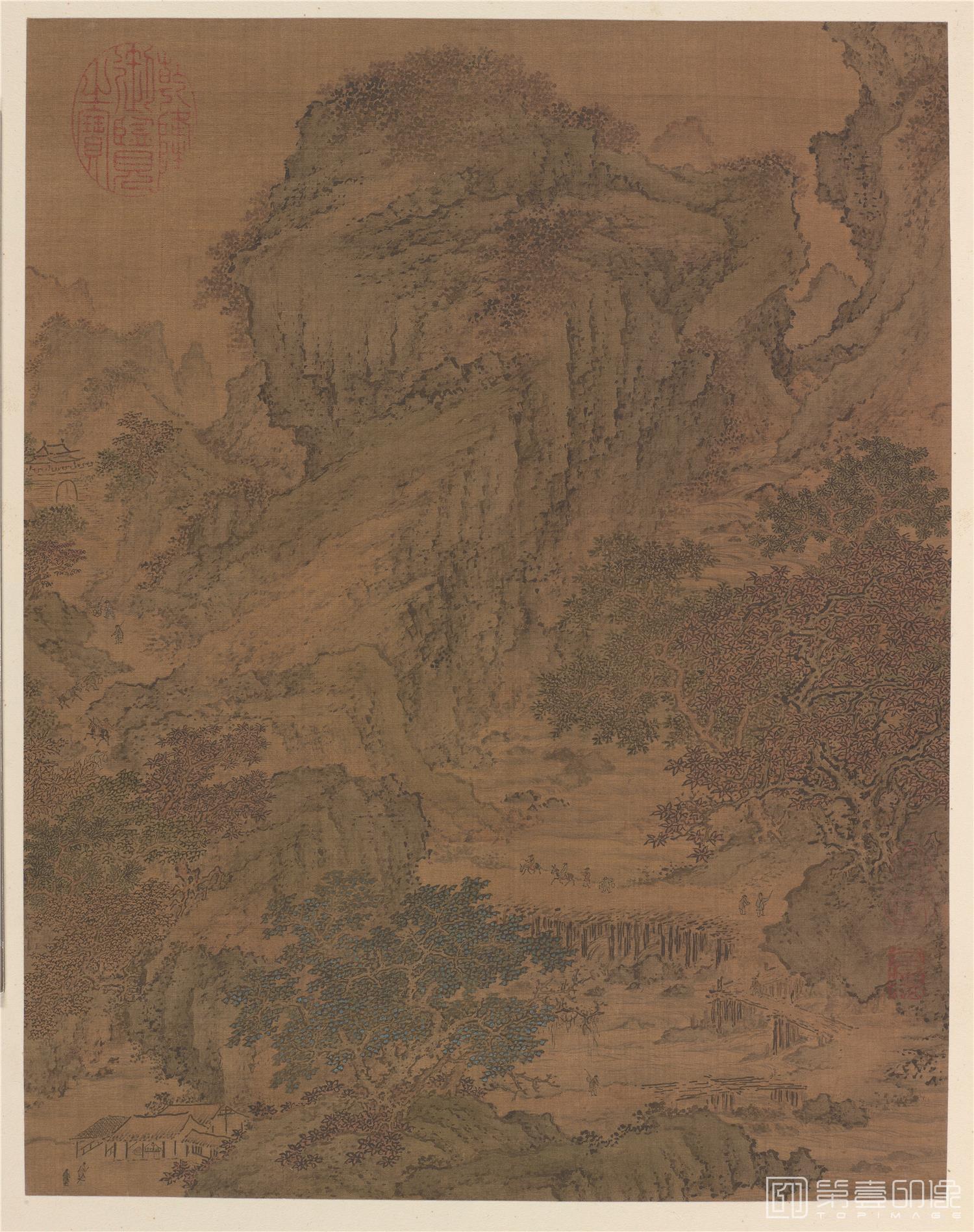 国画-秋意图立軕绢本508×365