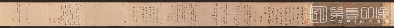 国画-树色平远图全卷绢本324×1048