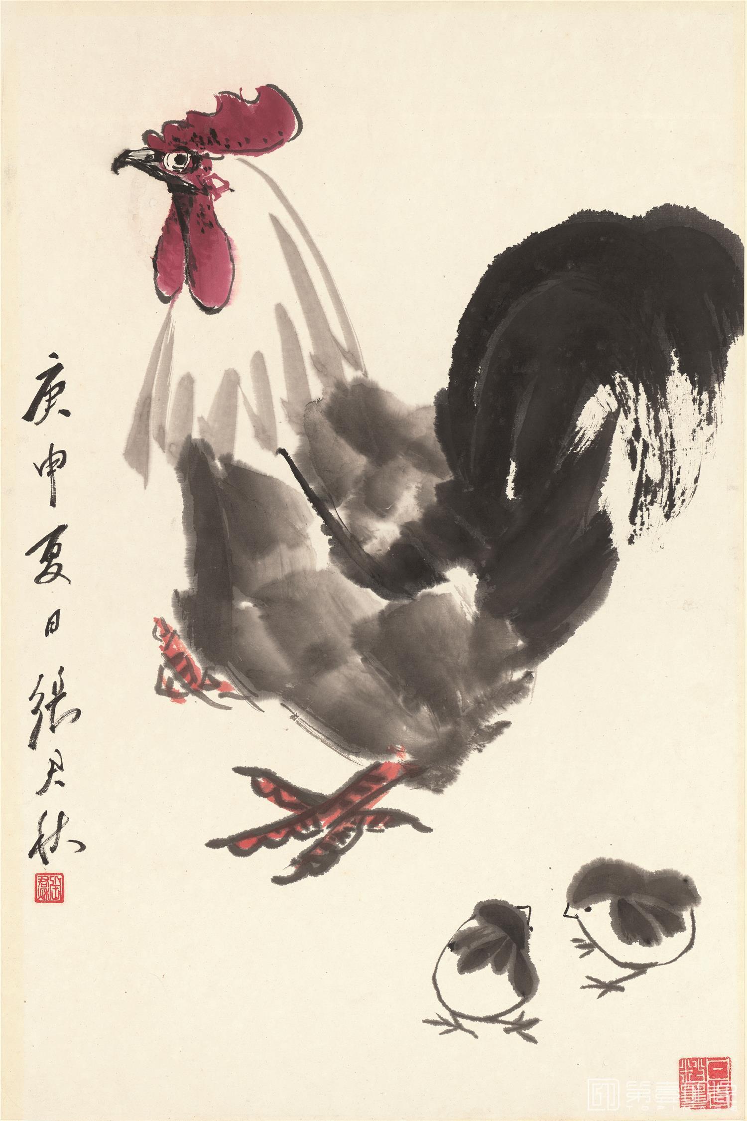 国画-鸡