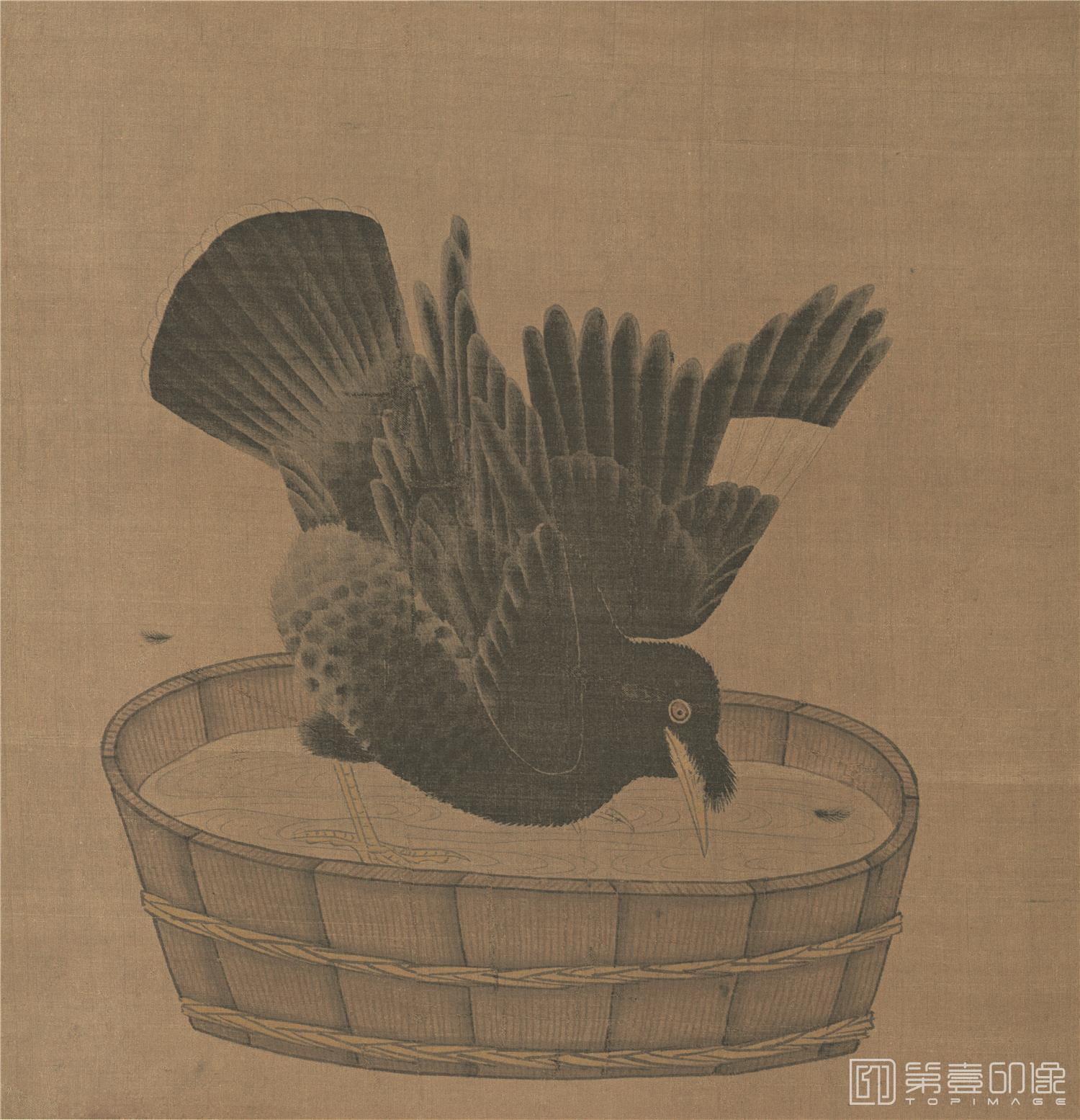 国画-禽遇图
