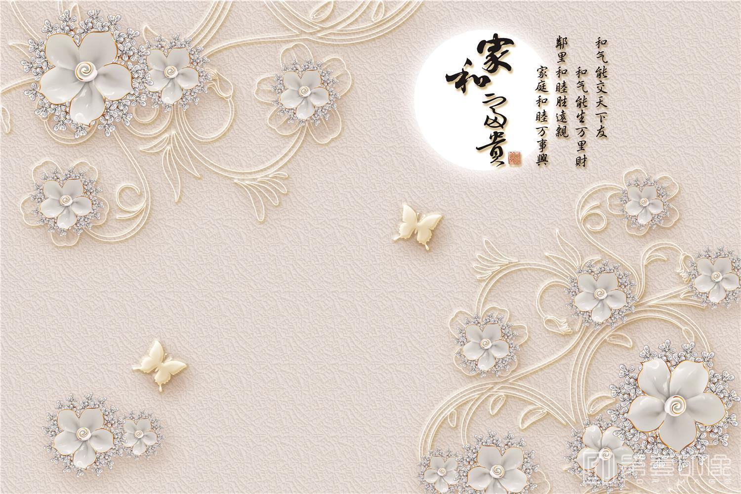 壁画-传统中式背景墙-028
