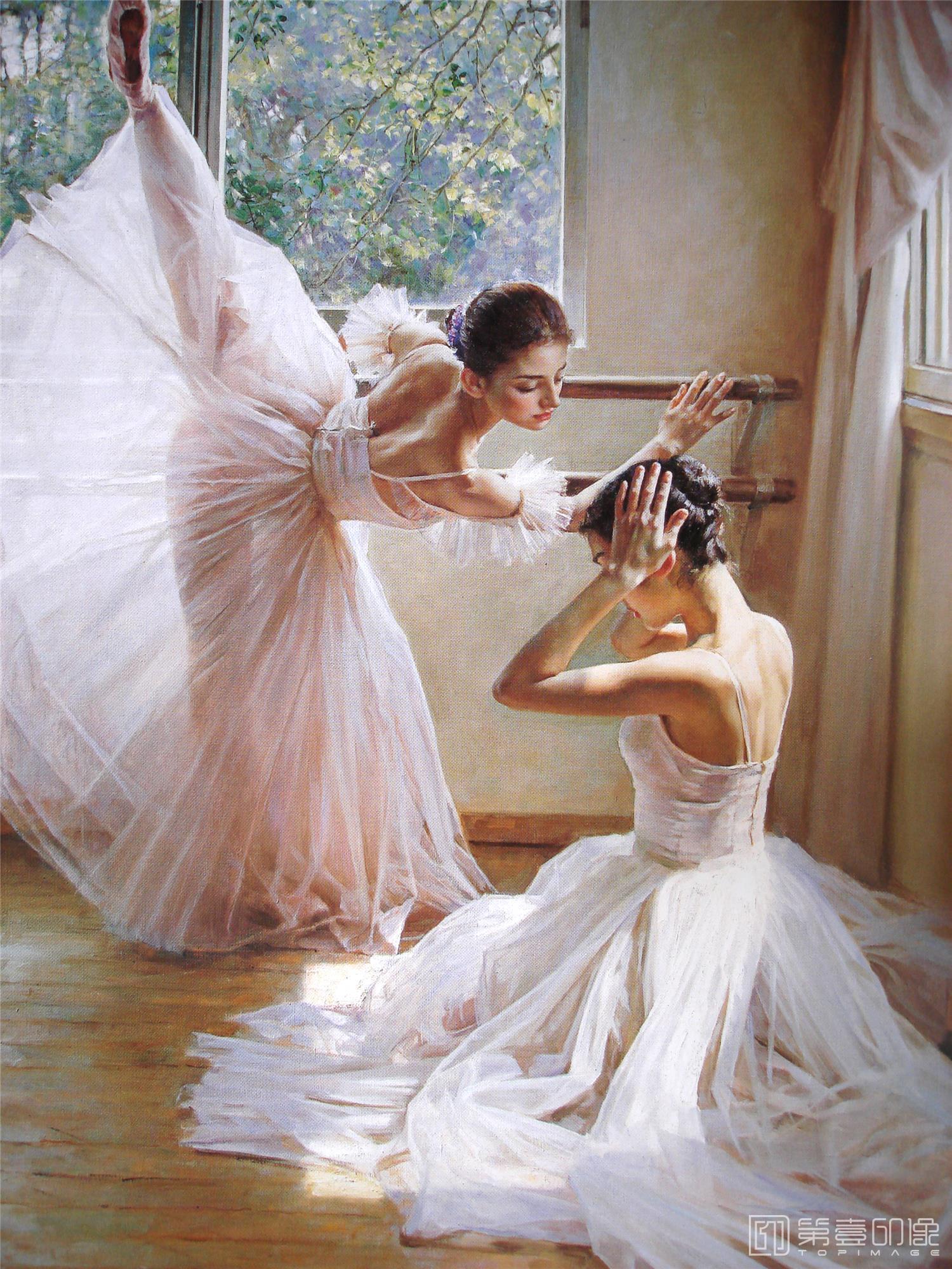 油画-跳舞的女孩-002