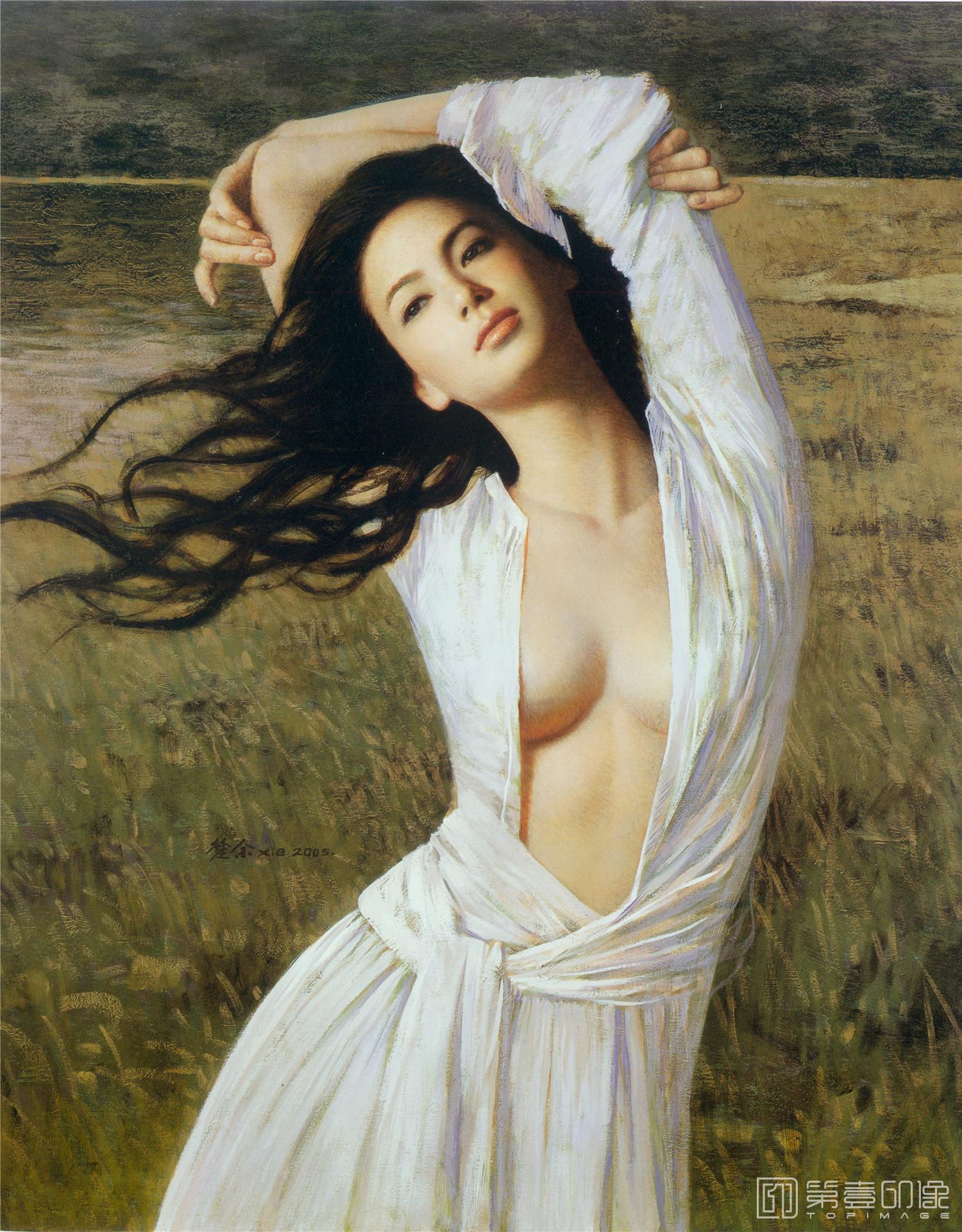 油画-典雅人物画-001