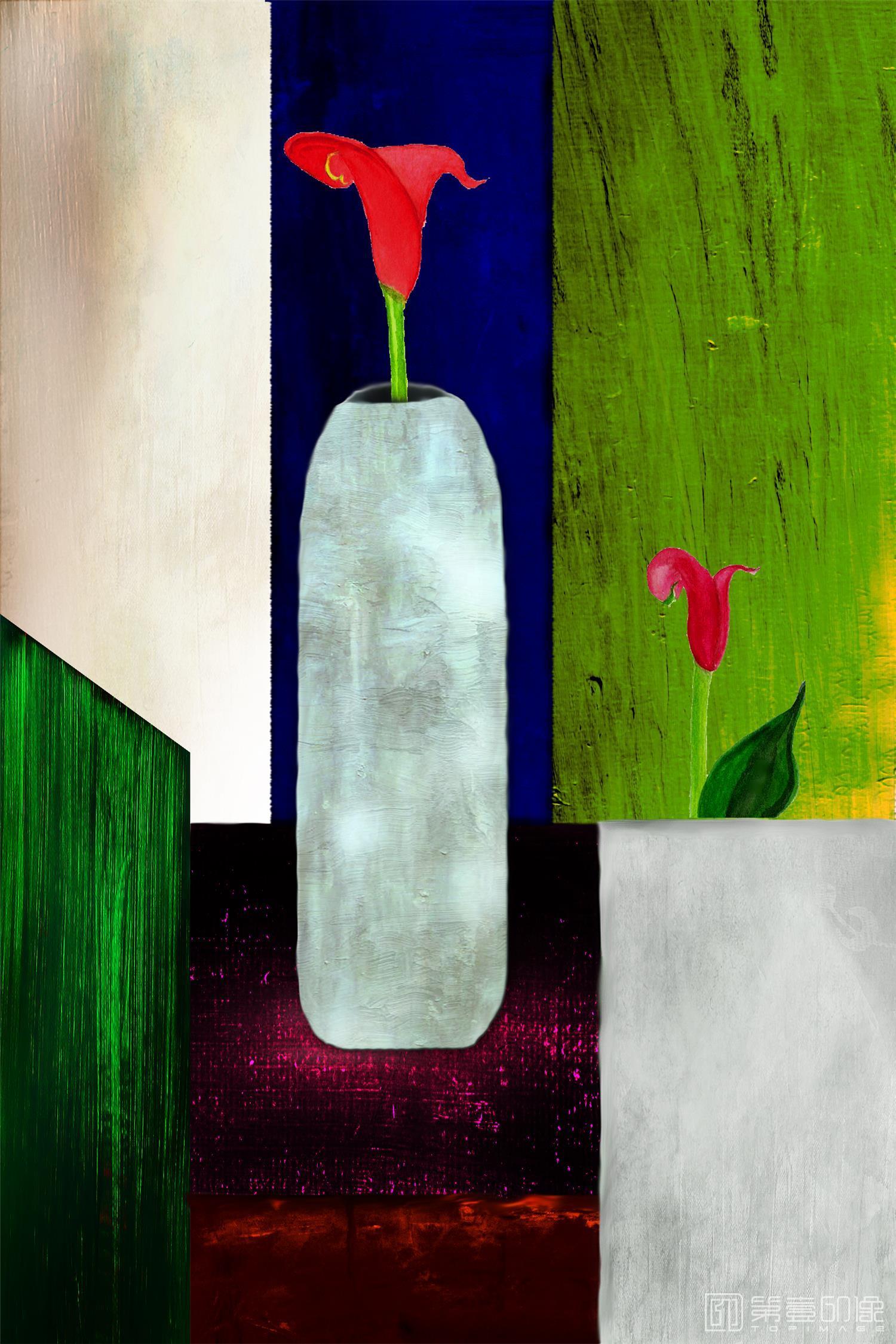水粉画-套图-2联-花-94