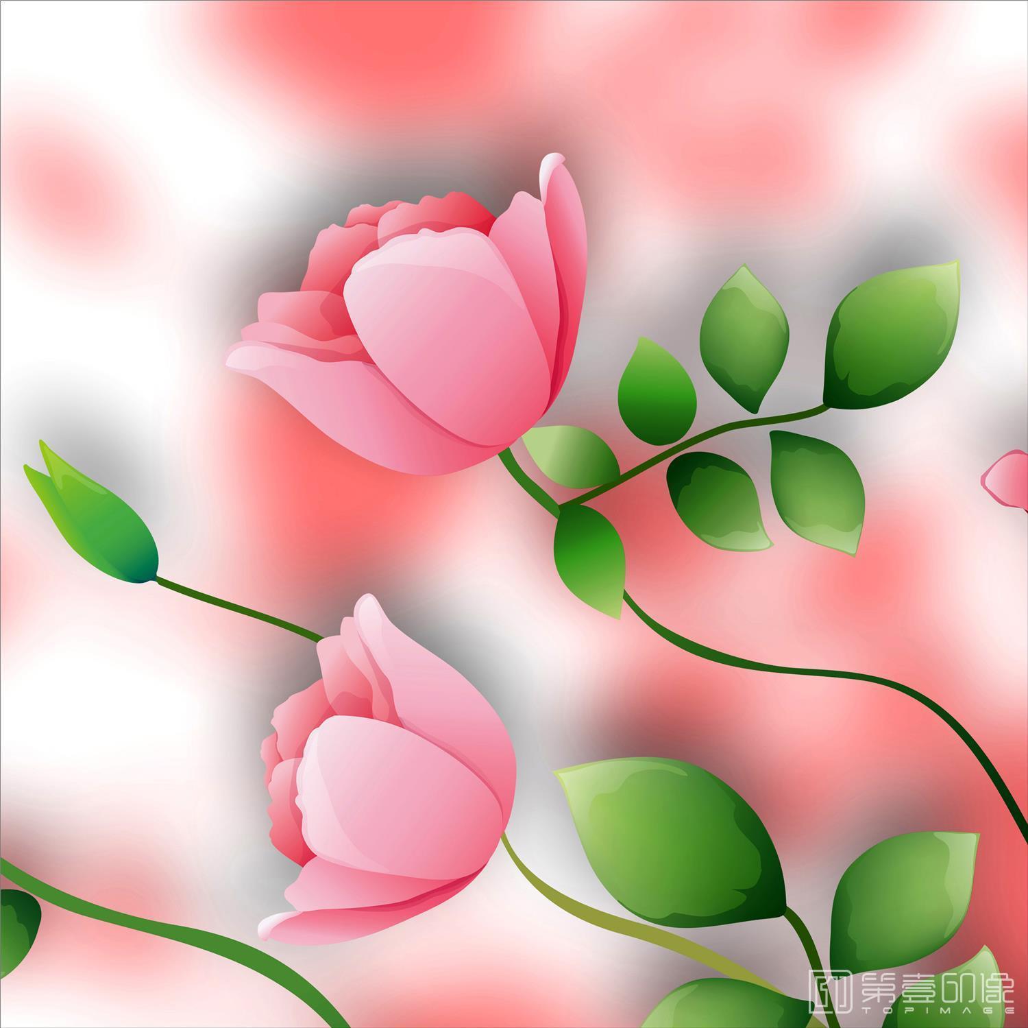 电脑绘画-套图-3联-花卉N-002