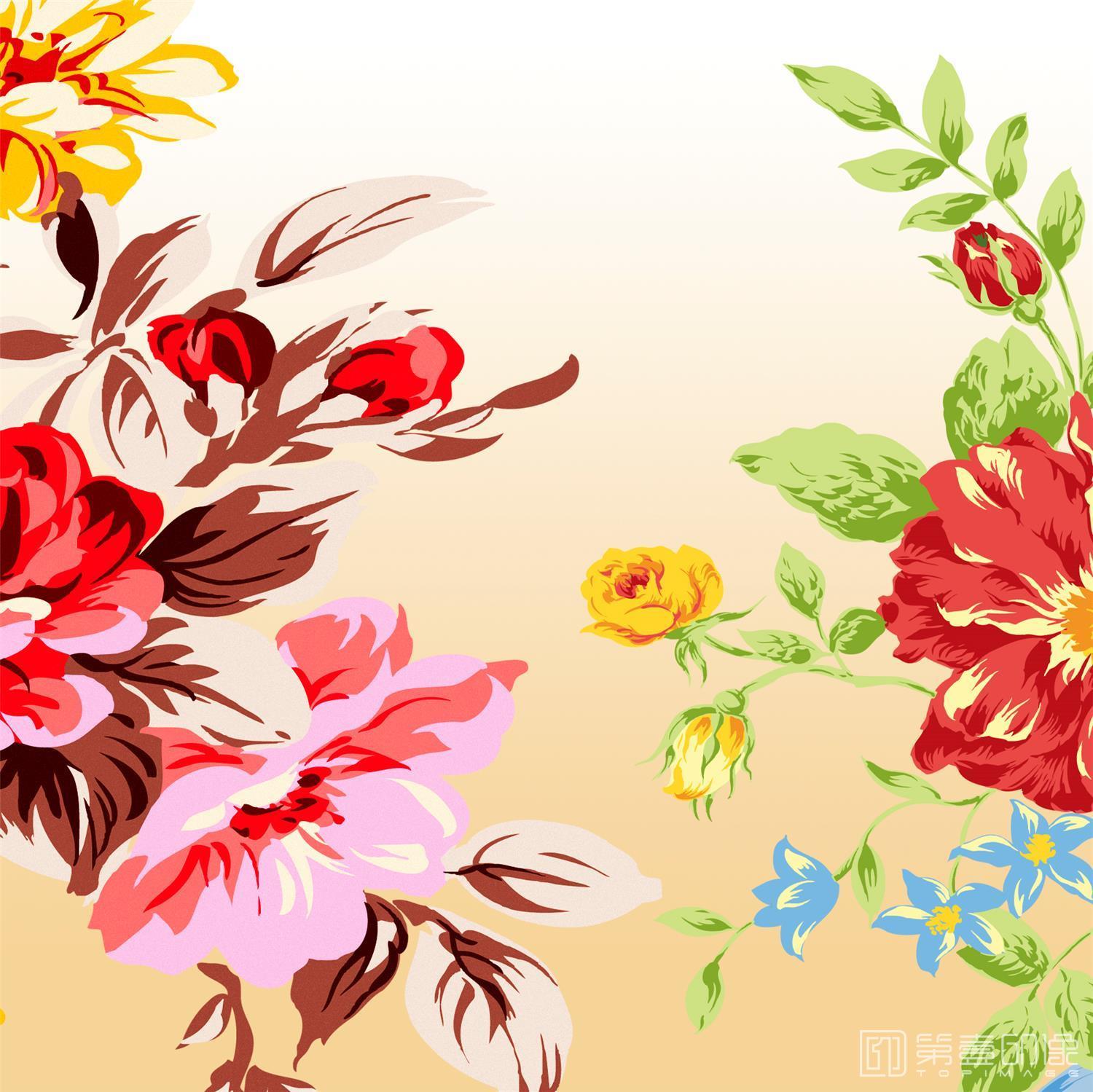 水粉画-套图-3联-花-122