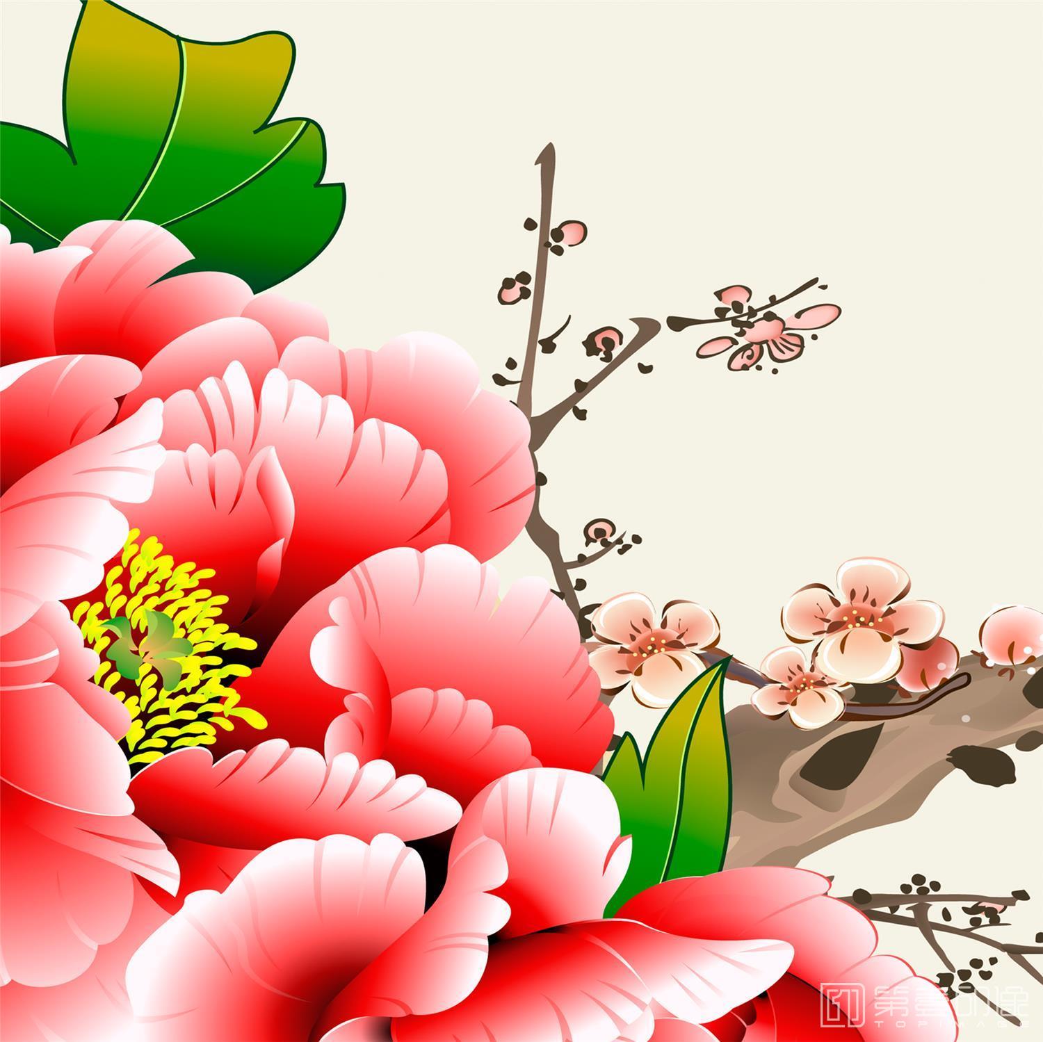 电脑绘画-套图-3联-花-378