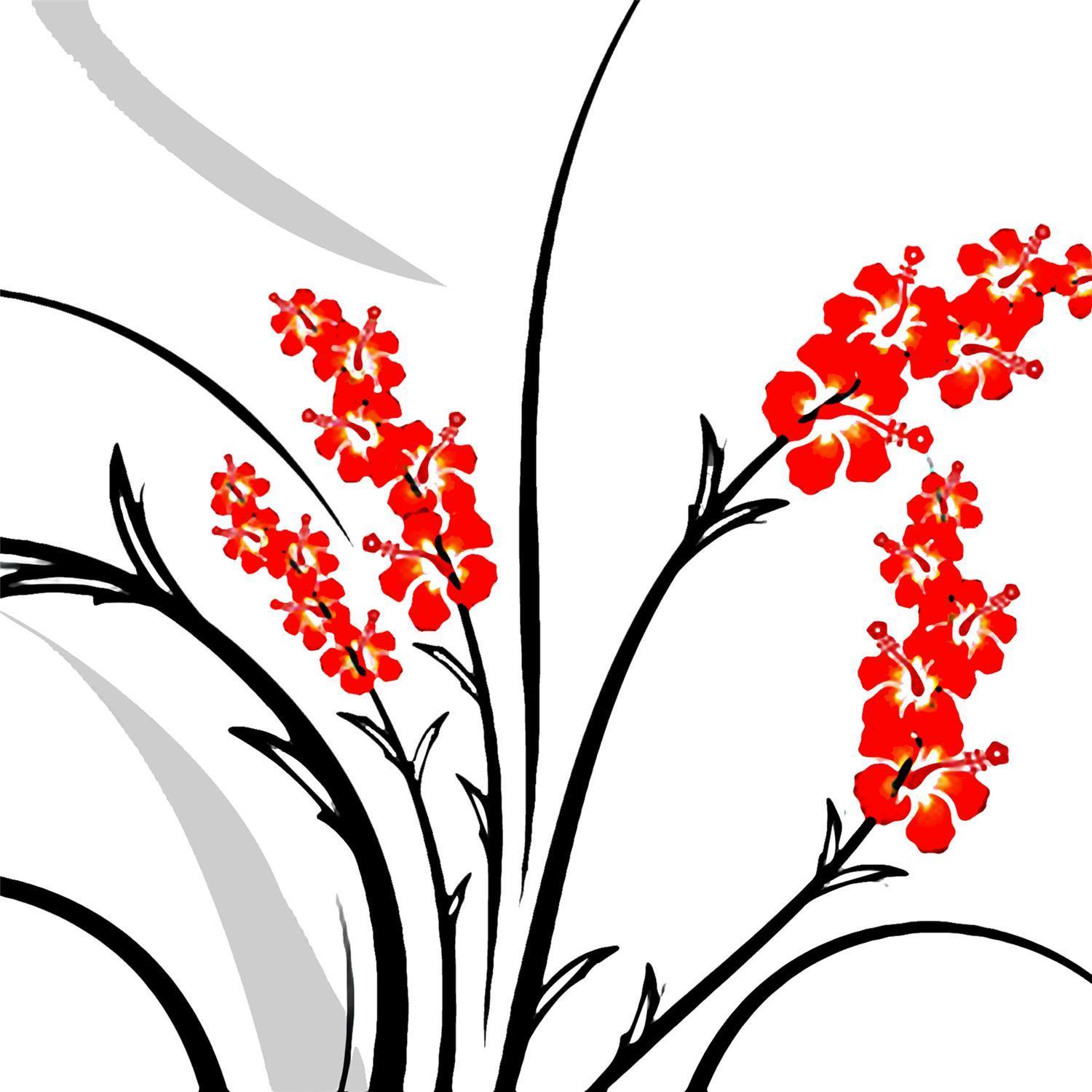 水彩画-套图-3联-花-816