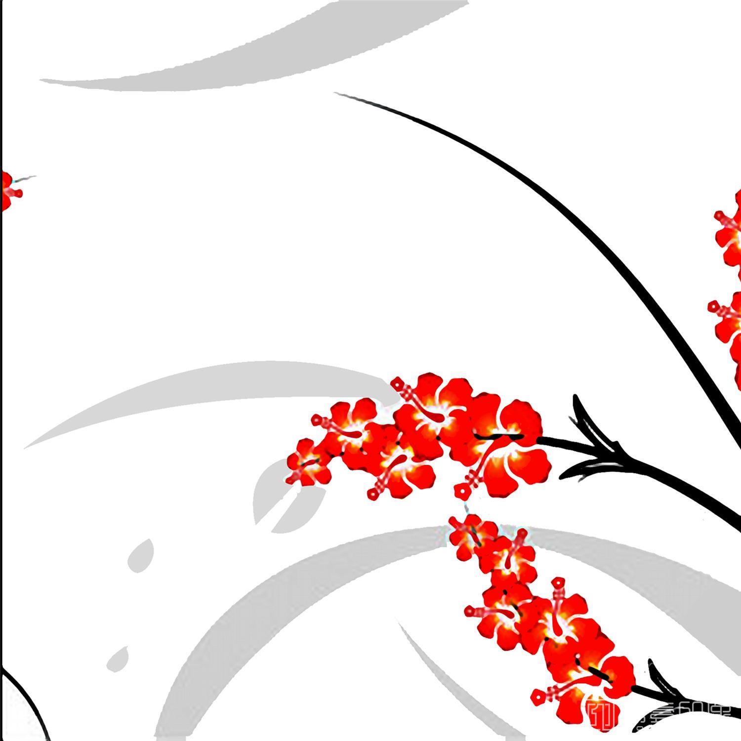 水彩画-套图-3联-花-817