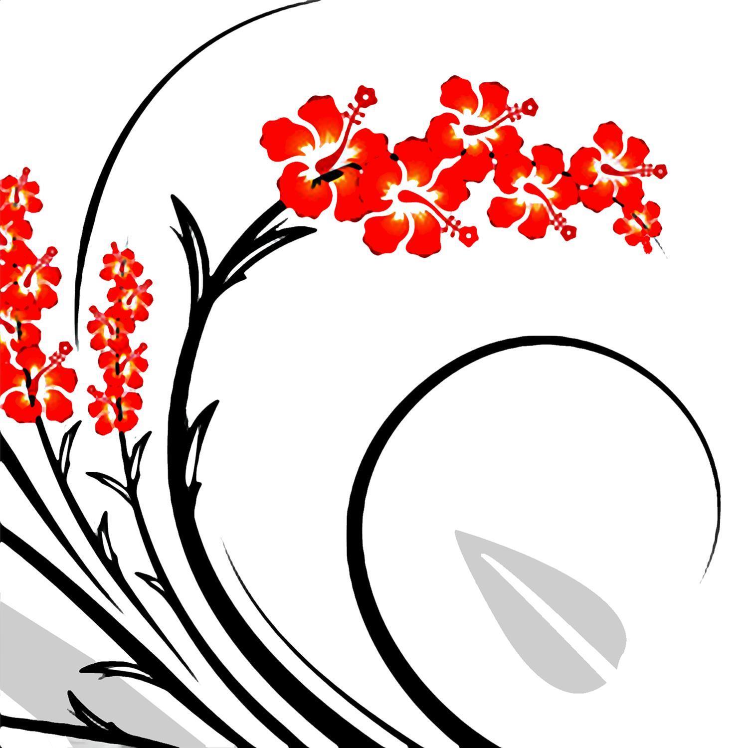 水彩画-套图-3联-花-818