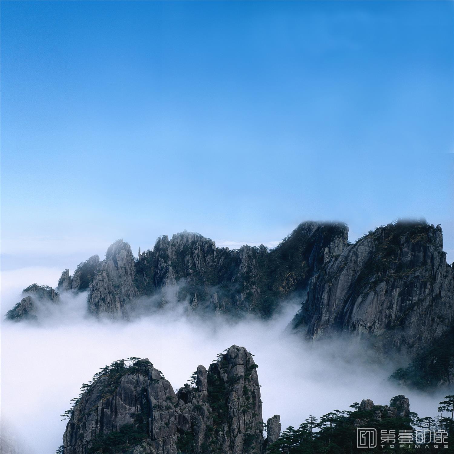 摄影-套图-3联-黄山迎客松-003