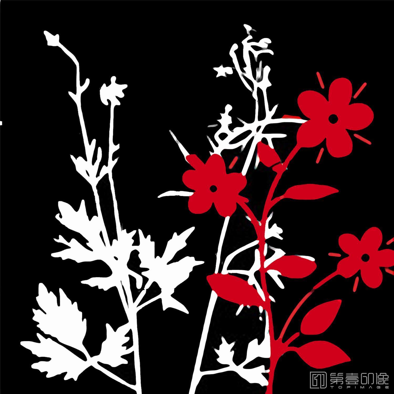 水彩画-套图-4联-花-2