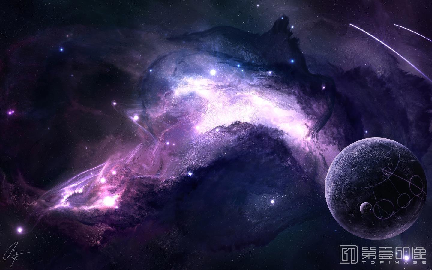 电脑绘画-星空与星云-098