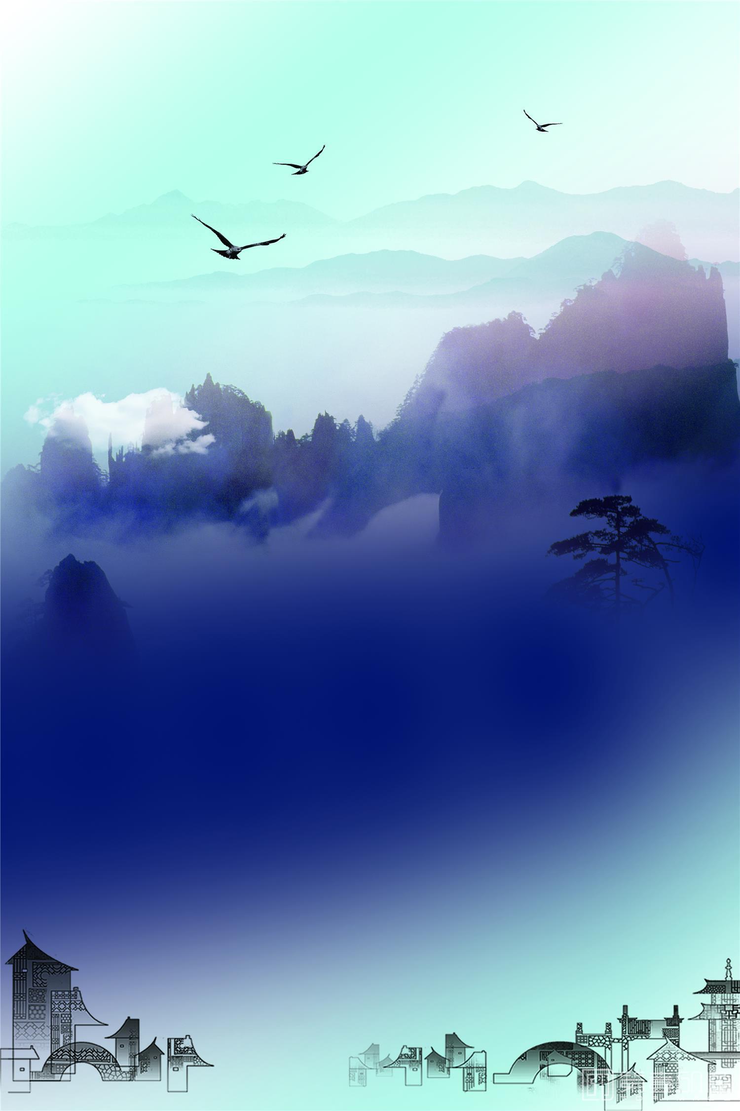 壁画-背景-中国风-054