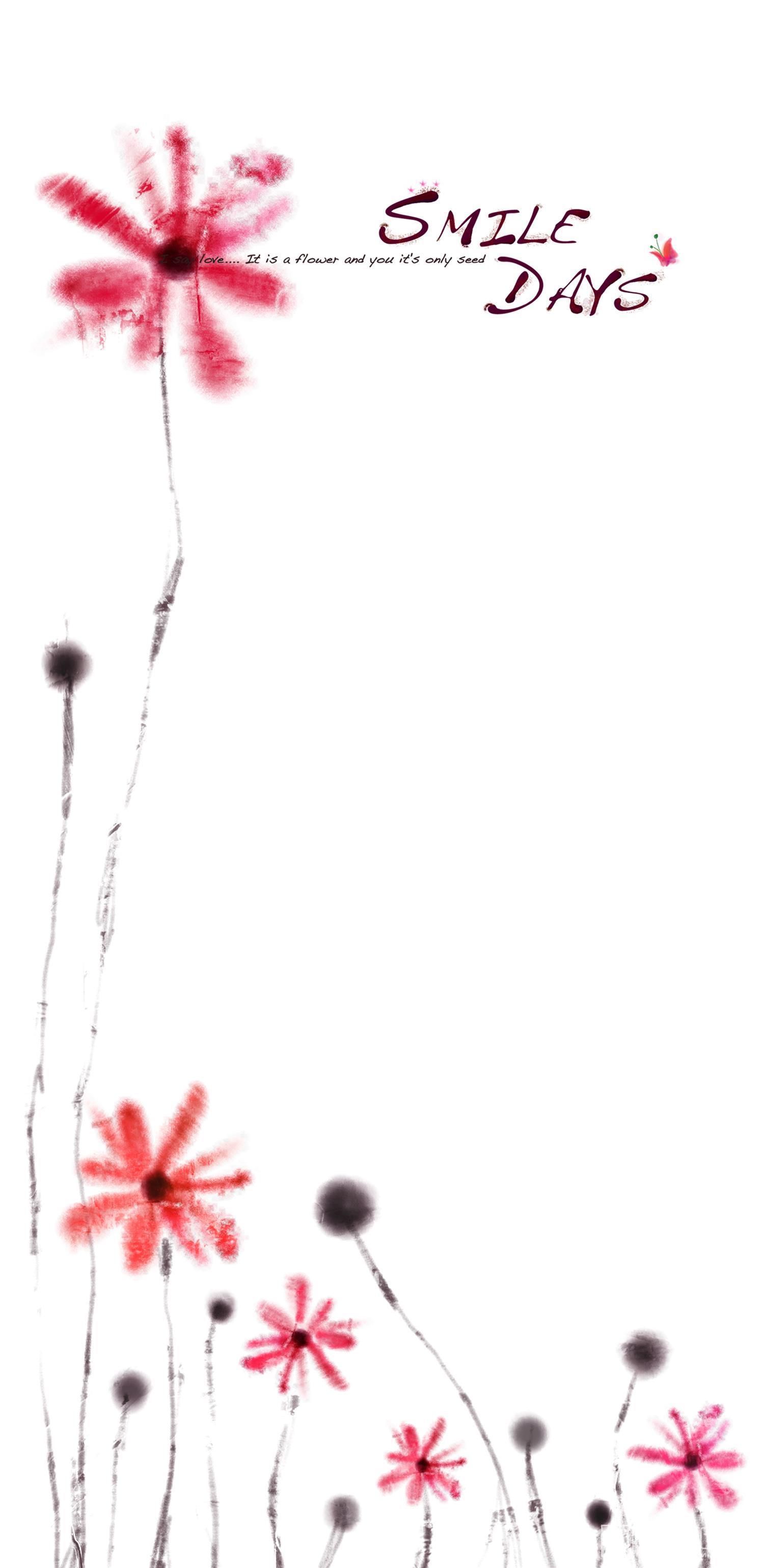 水彩画-花卉与文字-0201
