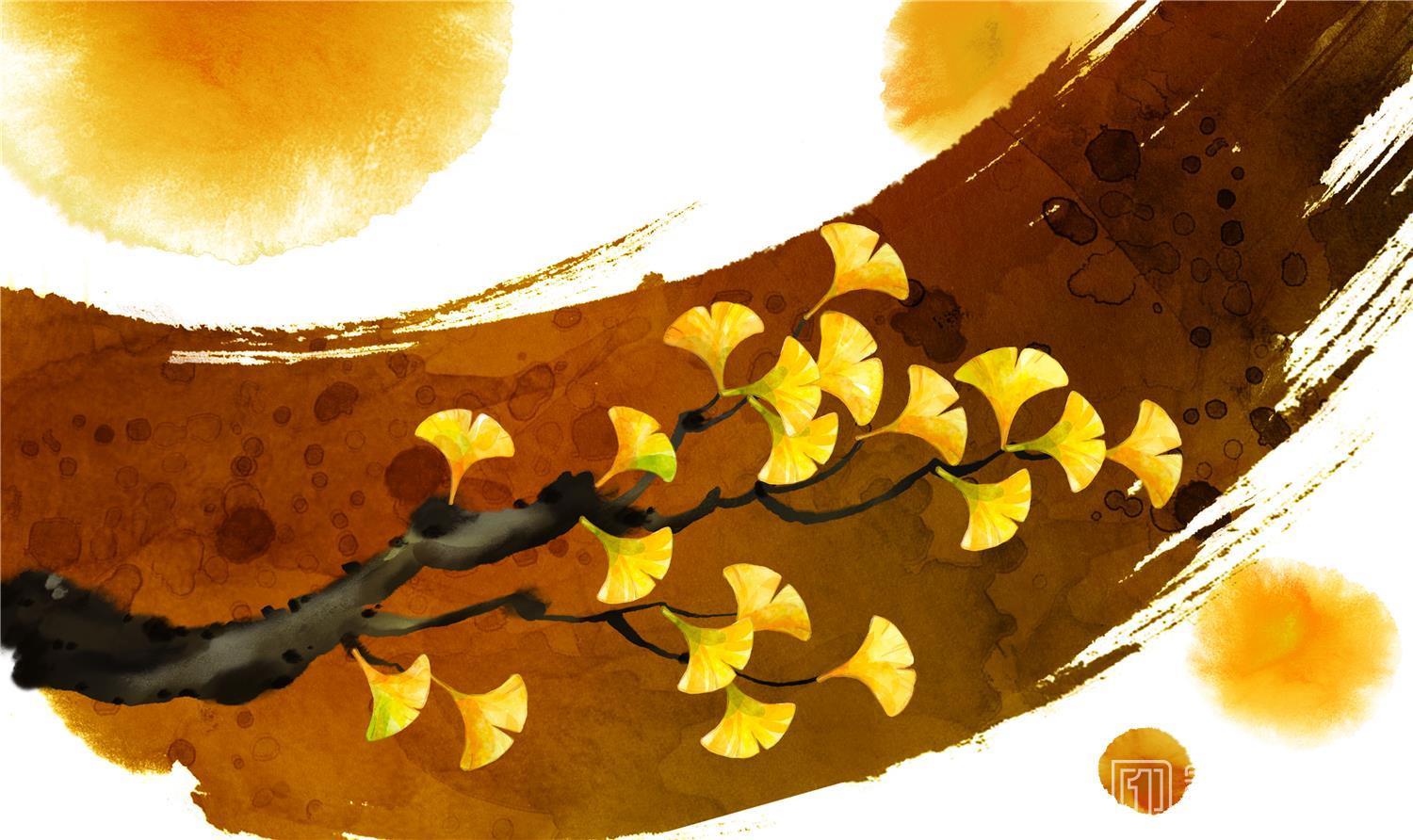 水彩画-花卉与文字-0284