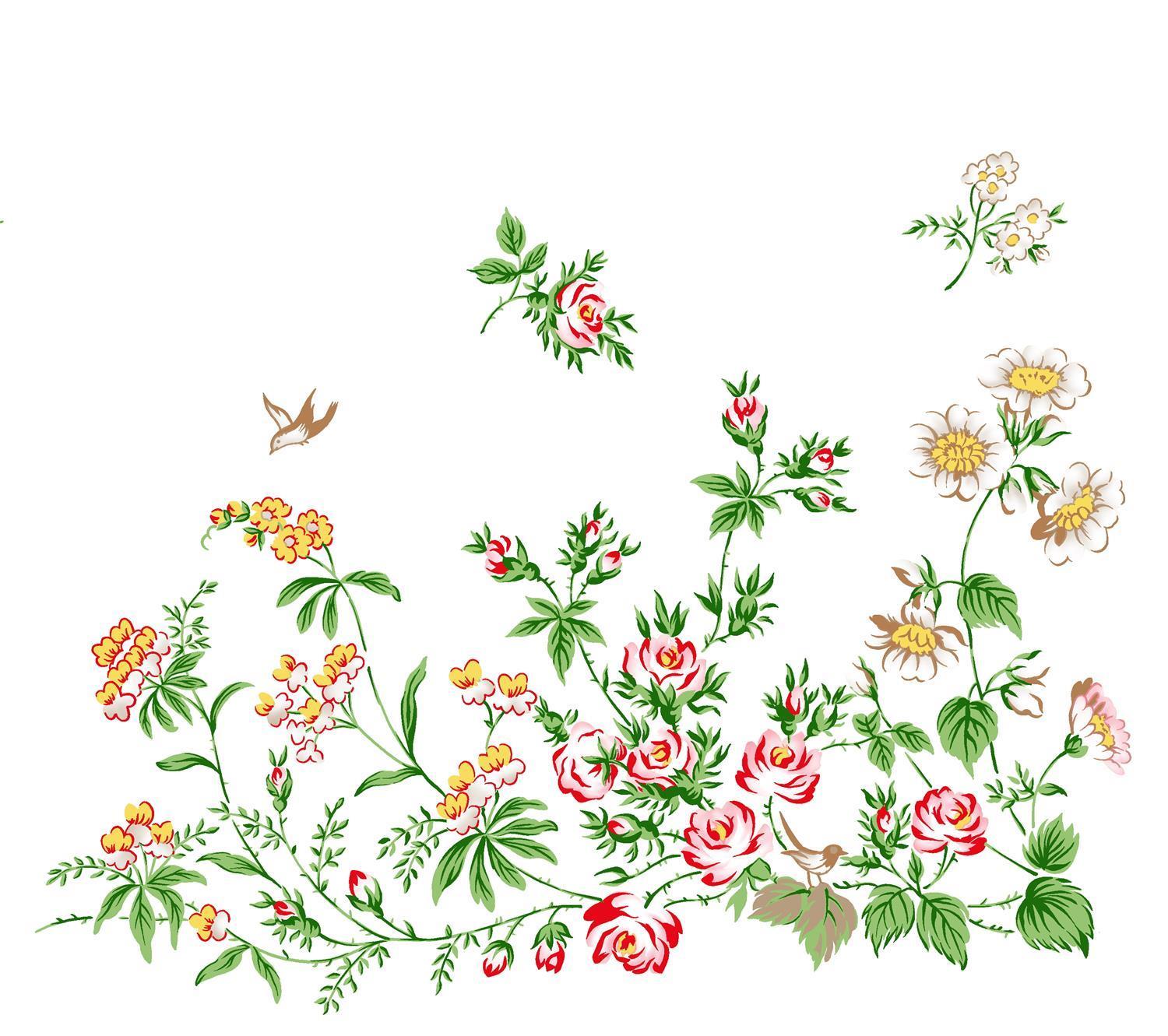 手绘-花卉与文字-0483