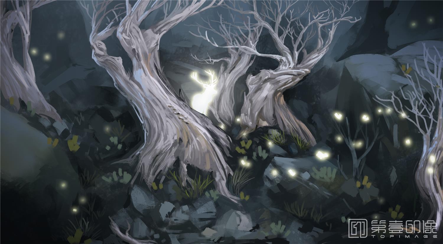 电脑绘画-麋鹿 (PSD)-017