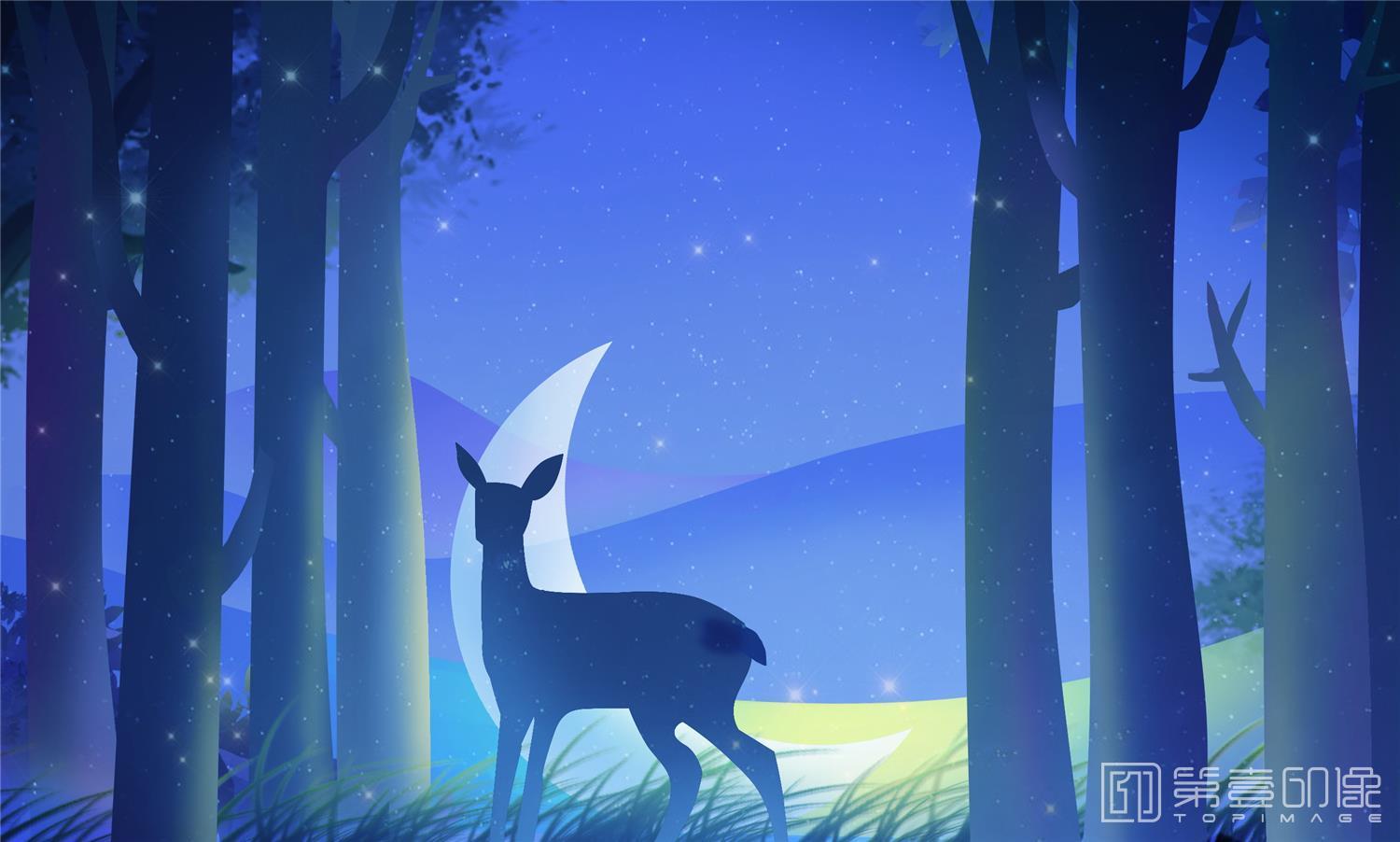 电脑绘画-麋鹿 (PSD)-065