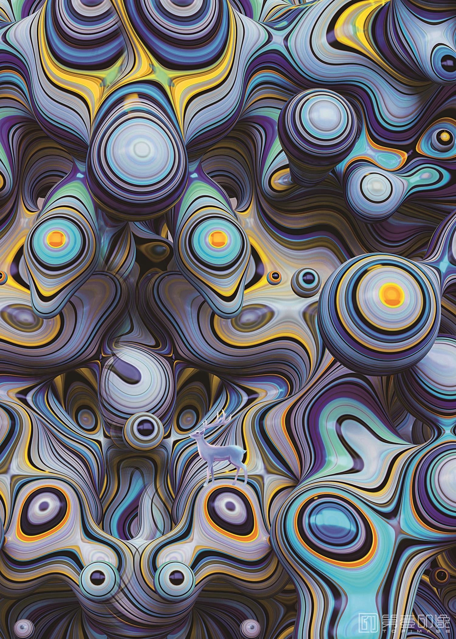 电脑绘画-北欧风清新装饰画-656