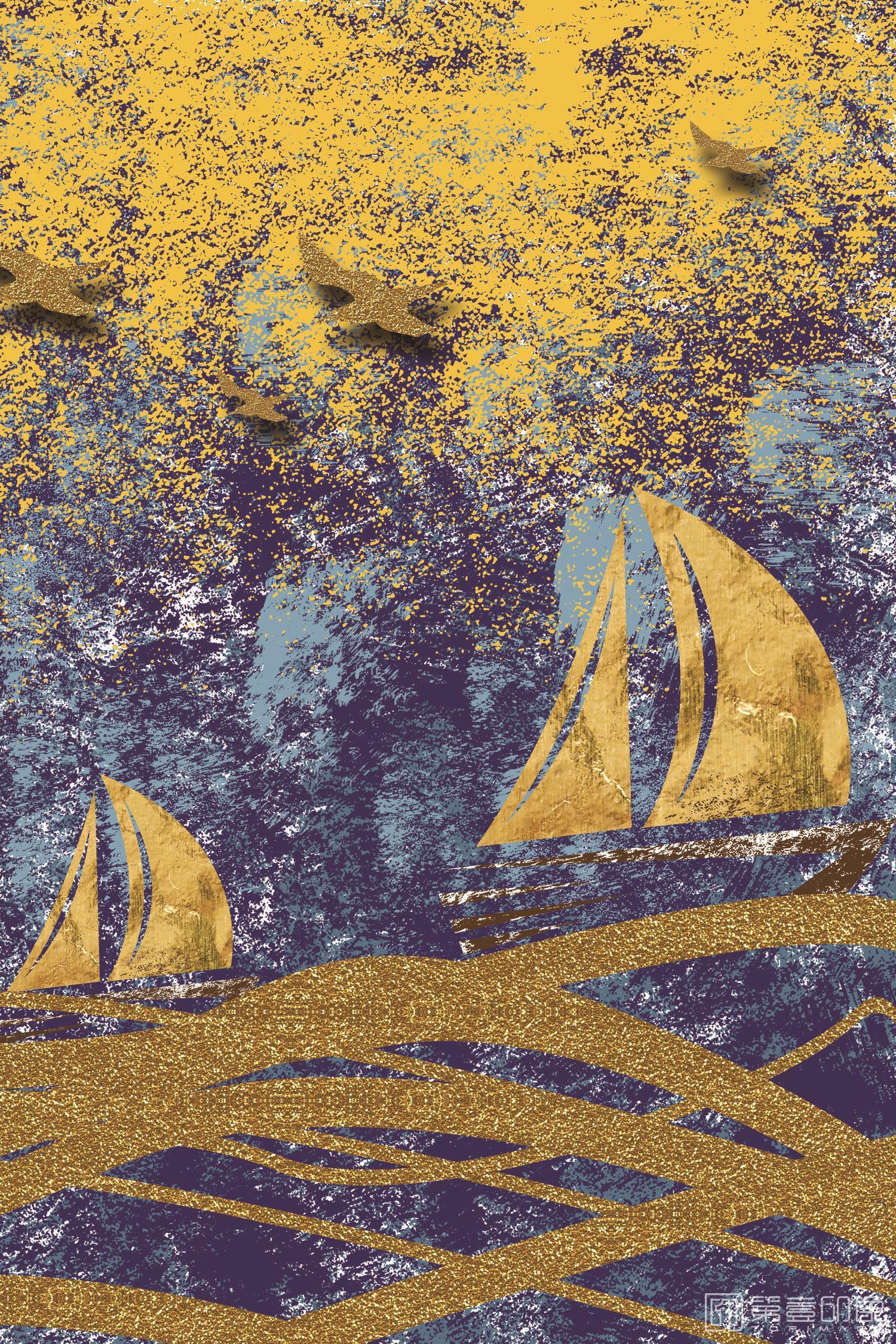电脑绘画-北欧风清新装饰画-689