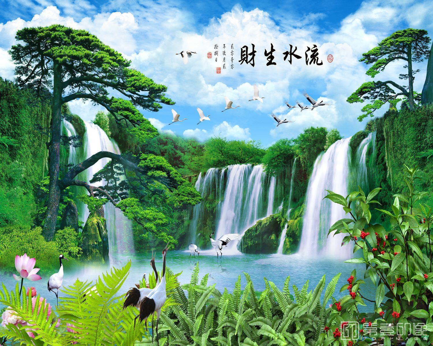 电脑绘画-装饰画-山水画-390