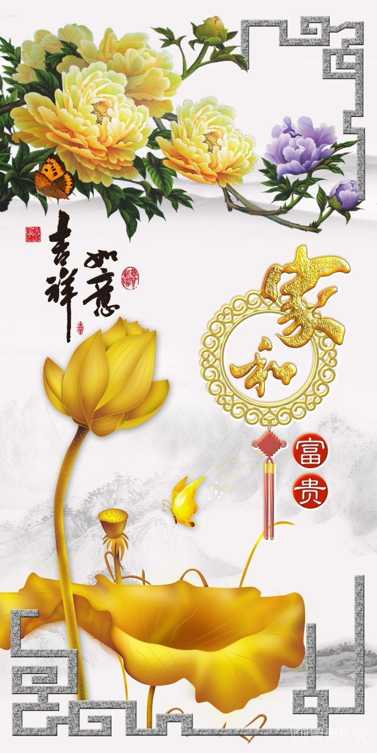 电脑绘画-玄关彩雕-567