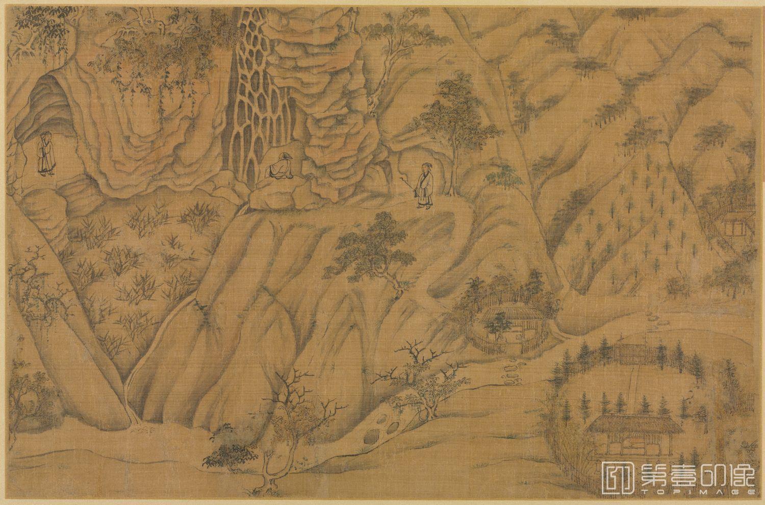 国画-龙眠山庄图二 (局部)