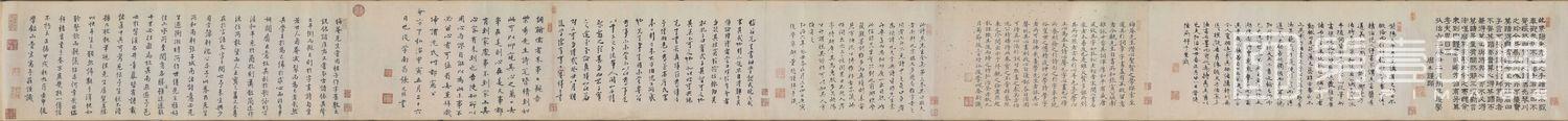 书法-城南唱和诗卷行书全卷第三段-31.5x275.5