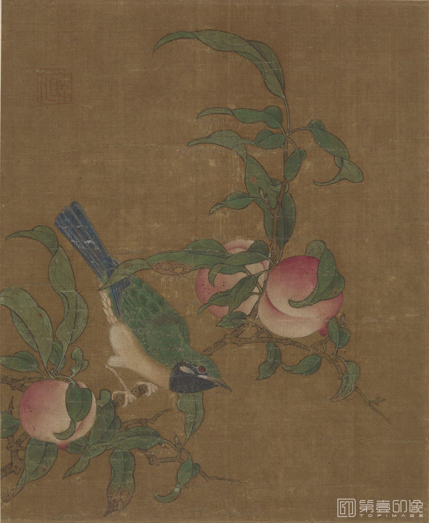 国画-果禽图页-27.7x22.7