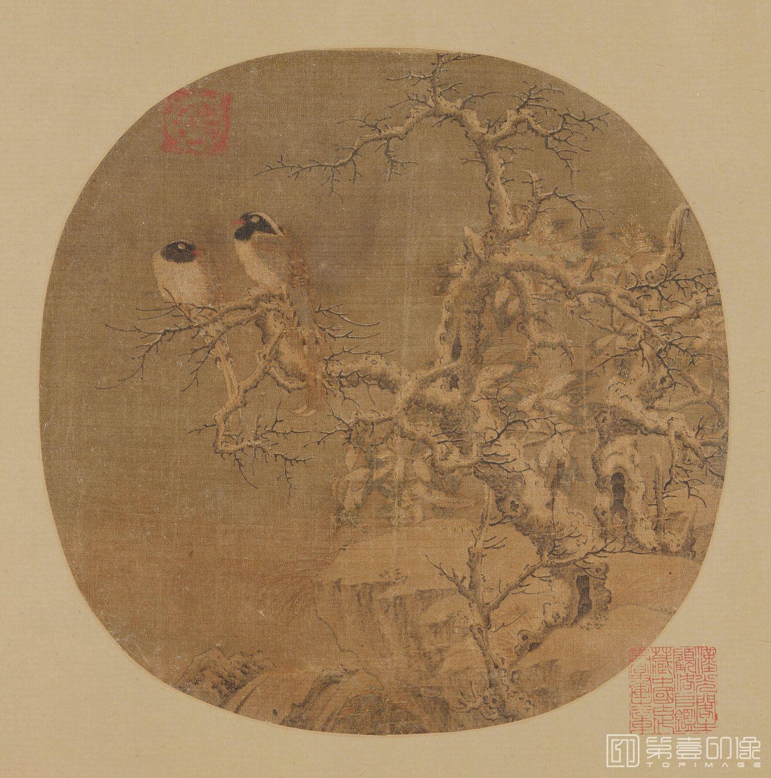 国画-双雀图-35x34