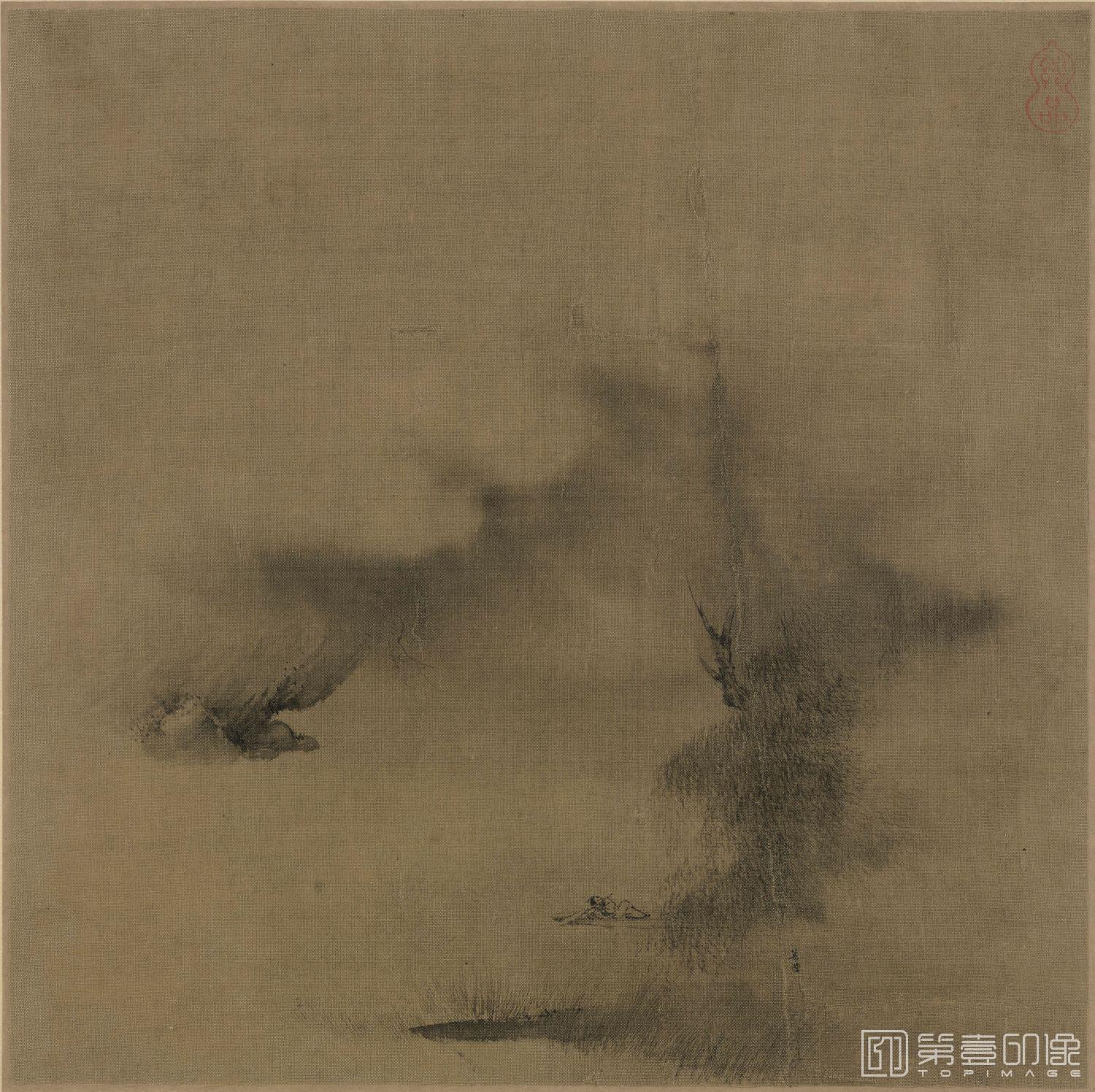 国画-柳溪卧笛图-26.1＊26.1