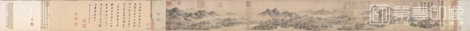 国画-云山墨戏图卷-22.2x200.5