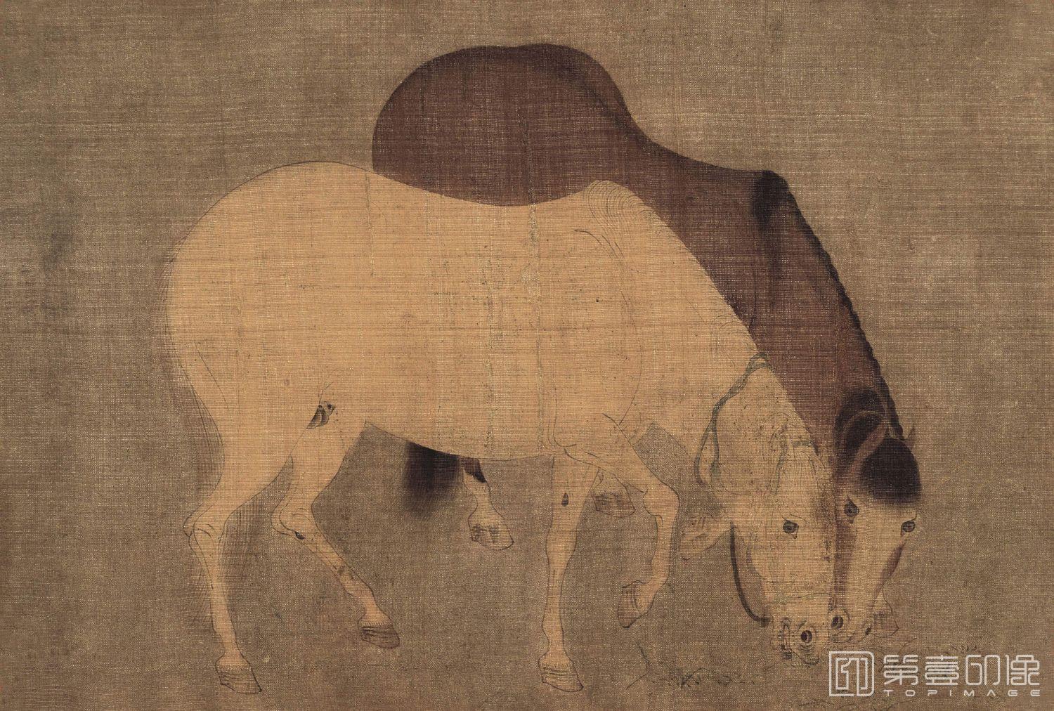 国画-进马图-21×32