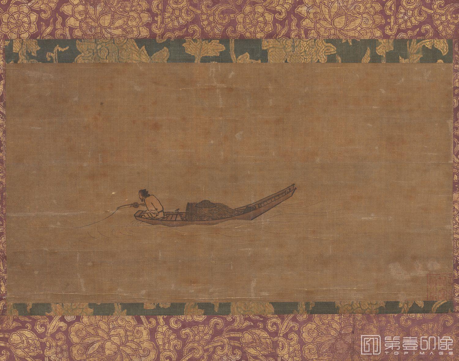 国画-寒江独钓图
