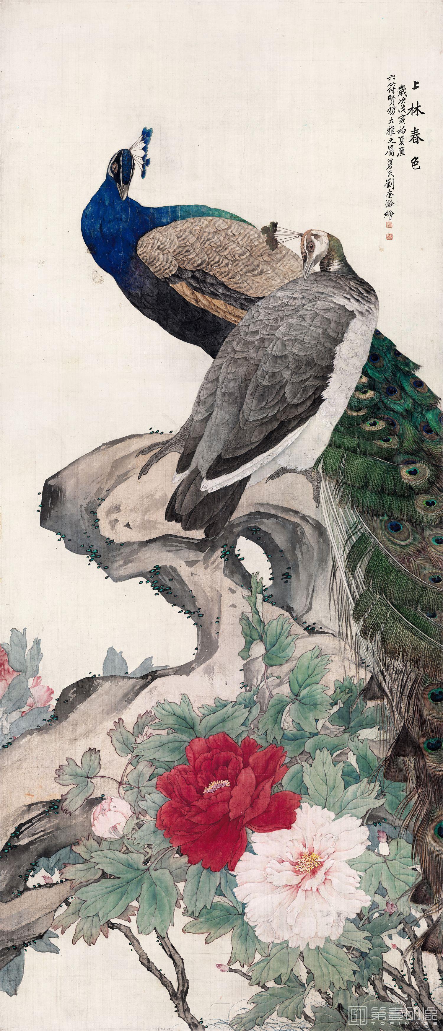 国画-上林春色图-112.4X52