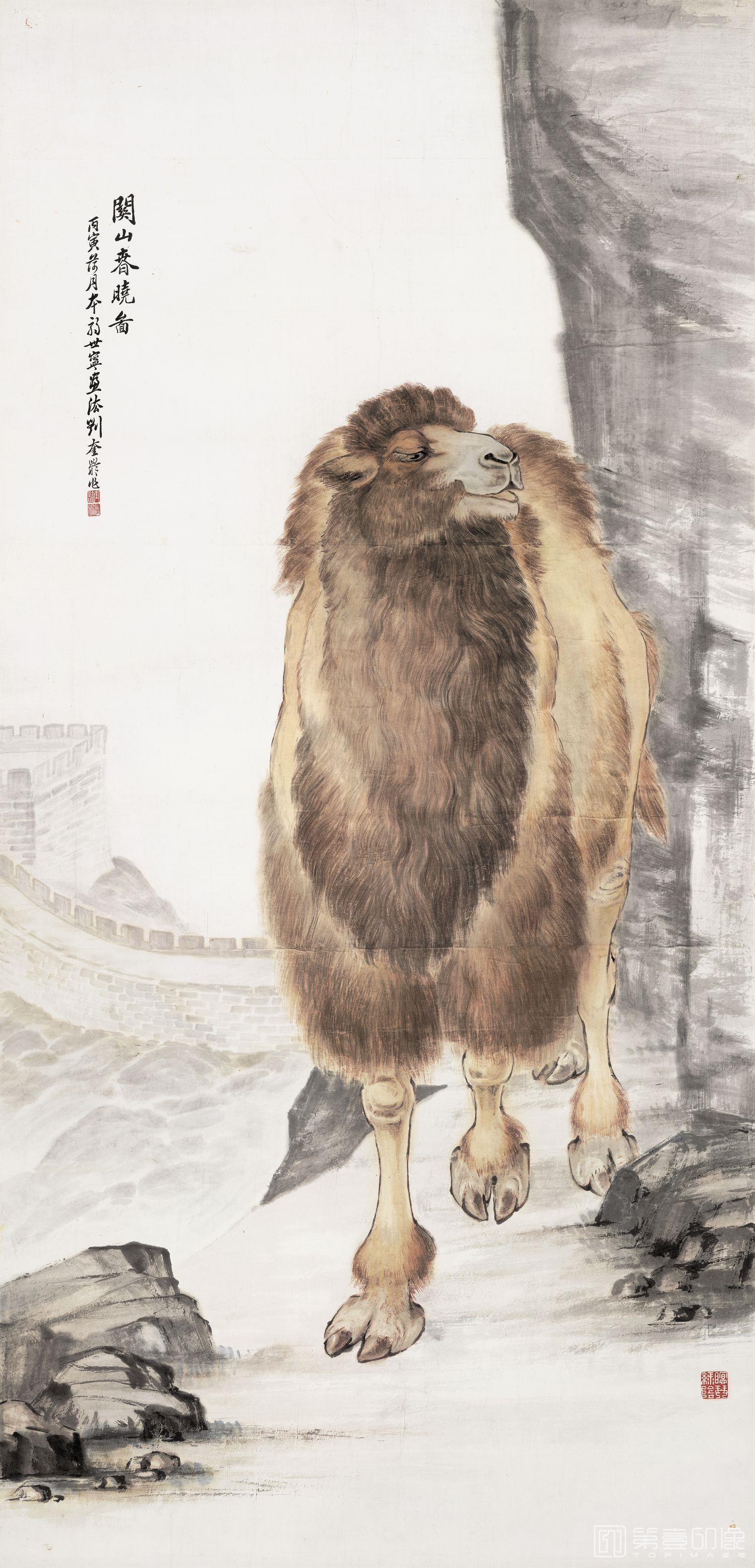 国画-关山春晓图-137.4X66