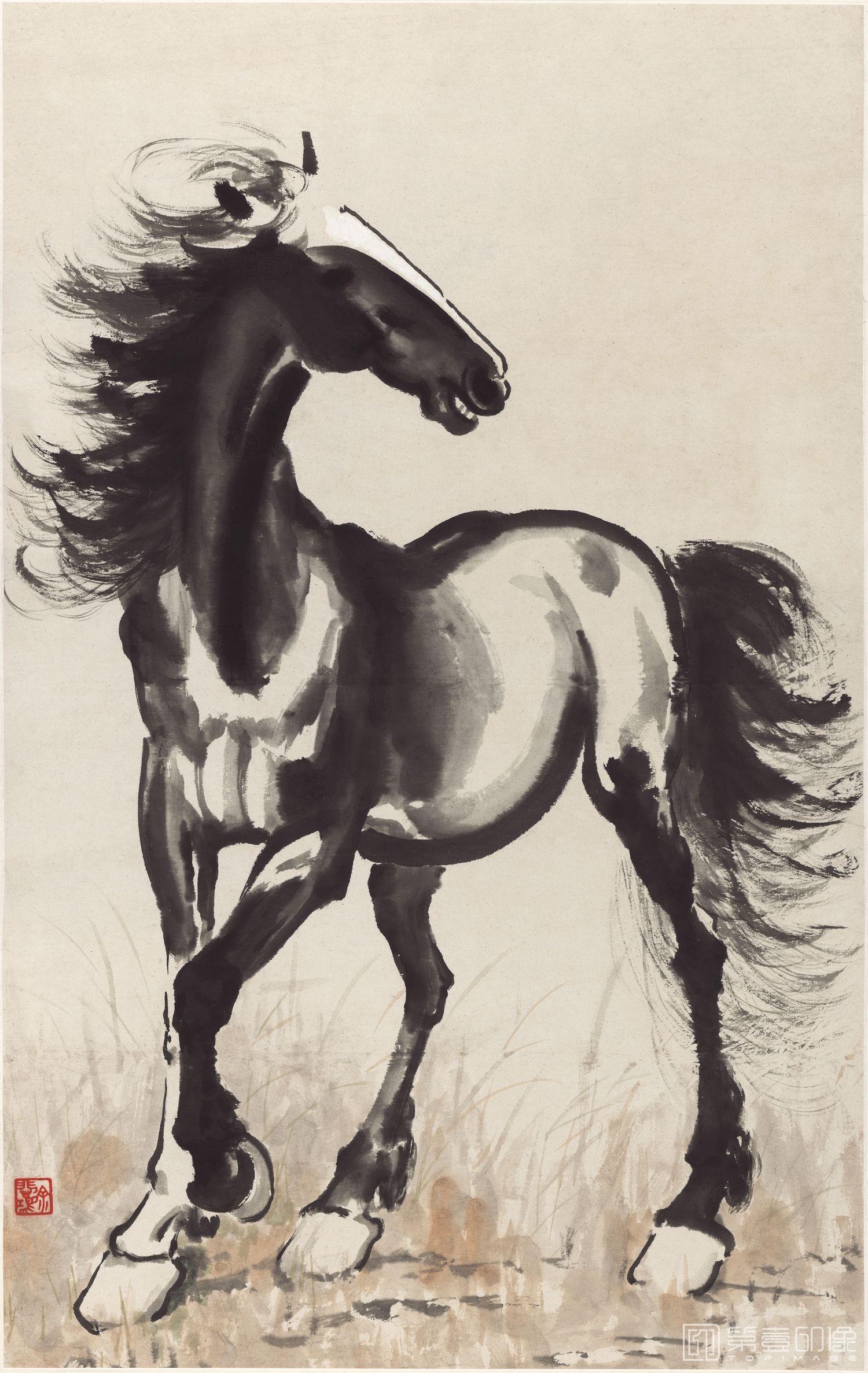 国画-骏马图-62.2x98.5