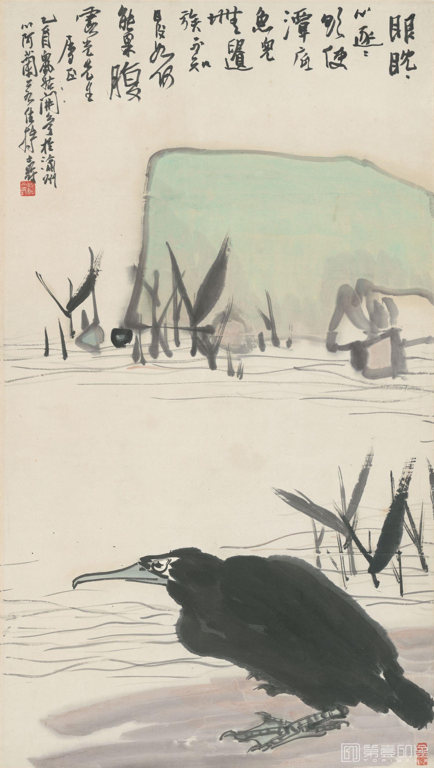 国画-黑鸟