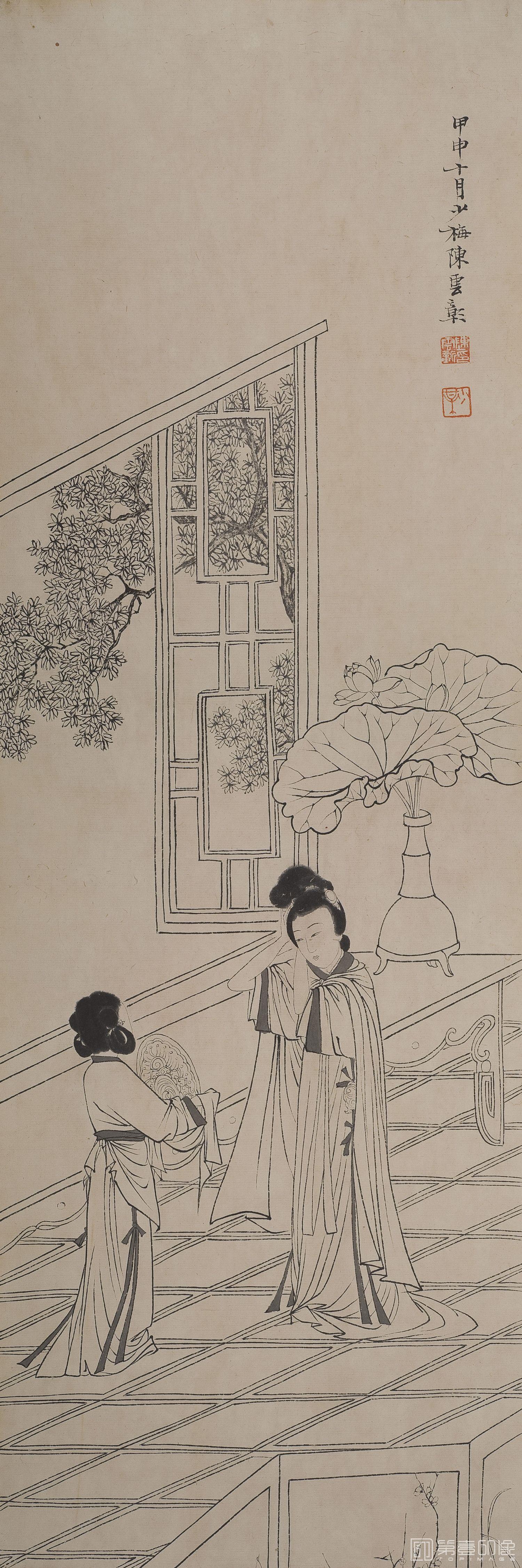 国画-人物四条屏4