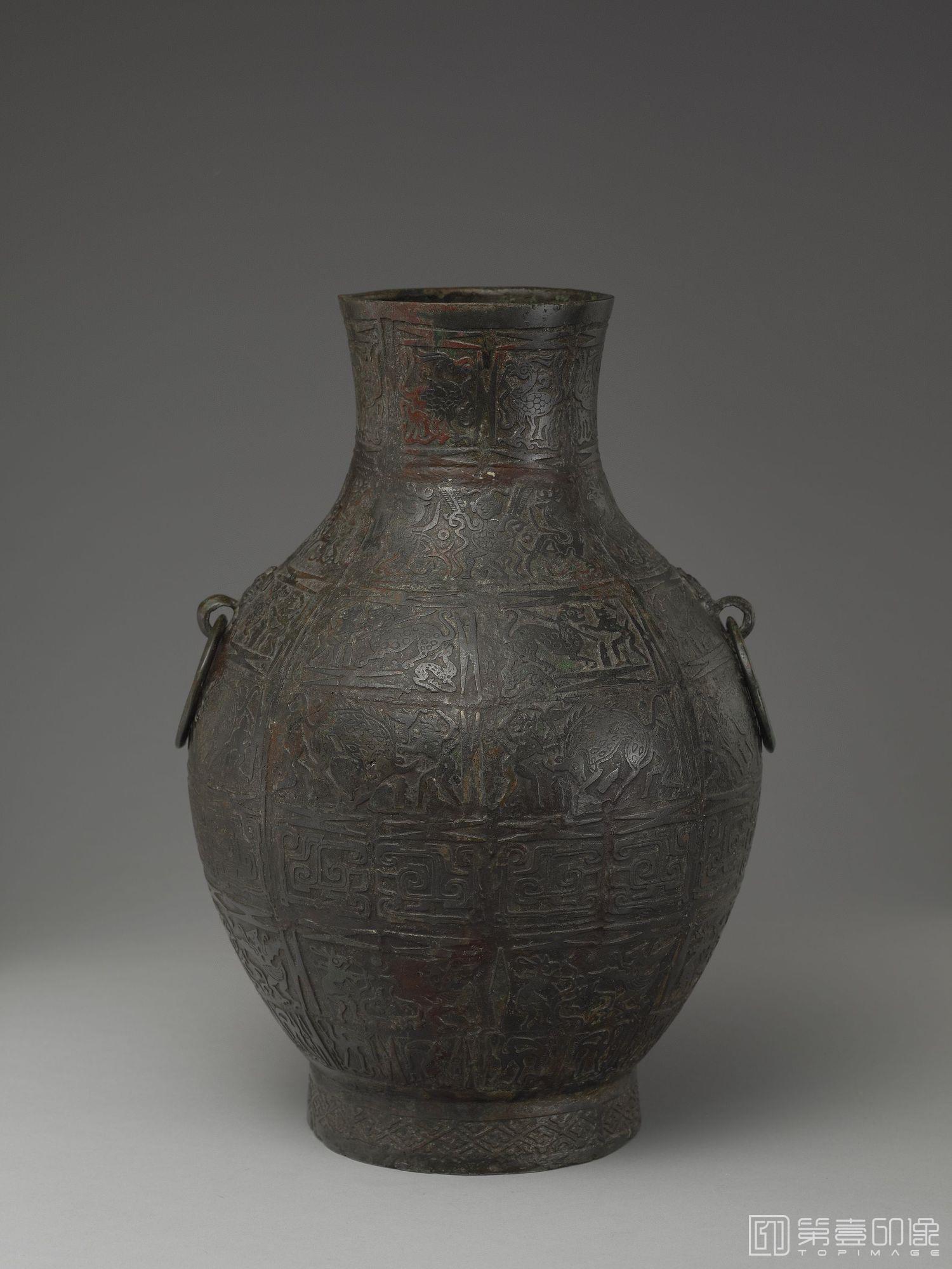 摄影-公元前5世纪 狩猎纹壶-高36.6cm 径27cm