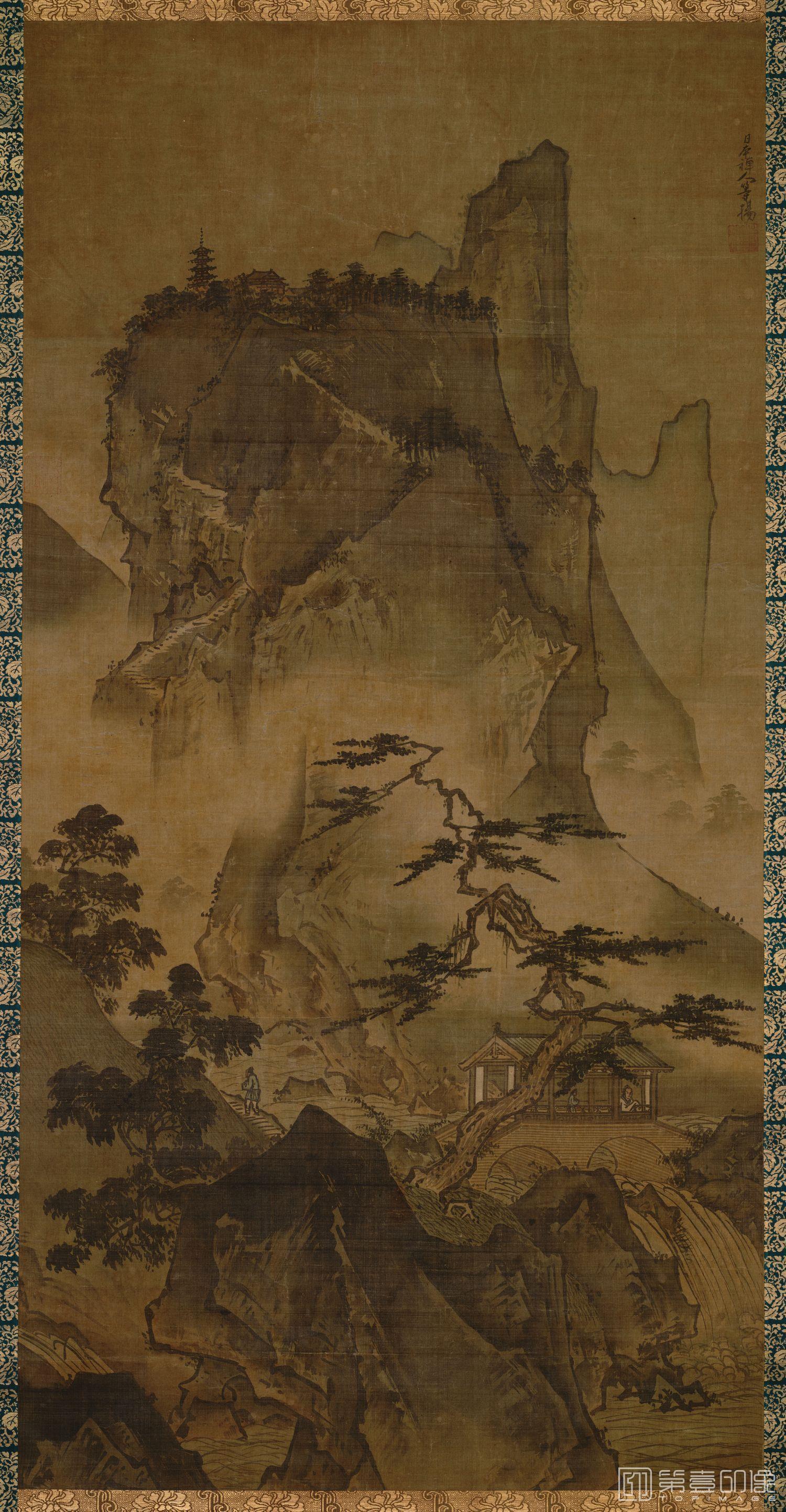国画-室町时代 四季山水图 (夏)-149.0x75.8